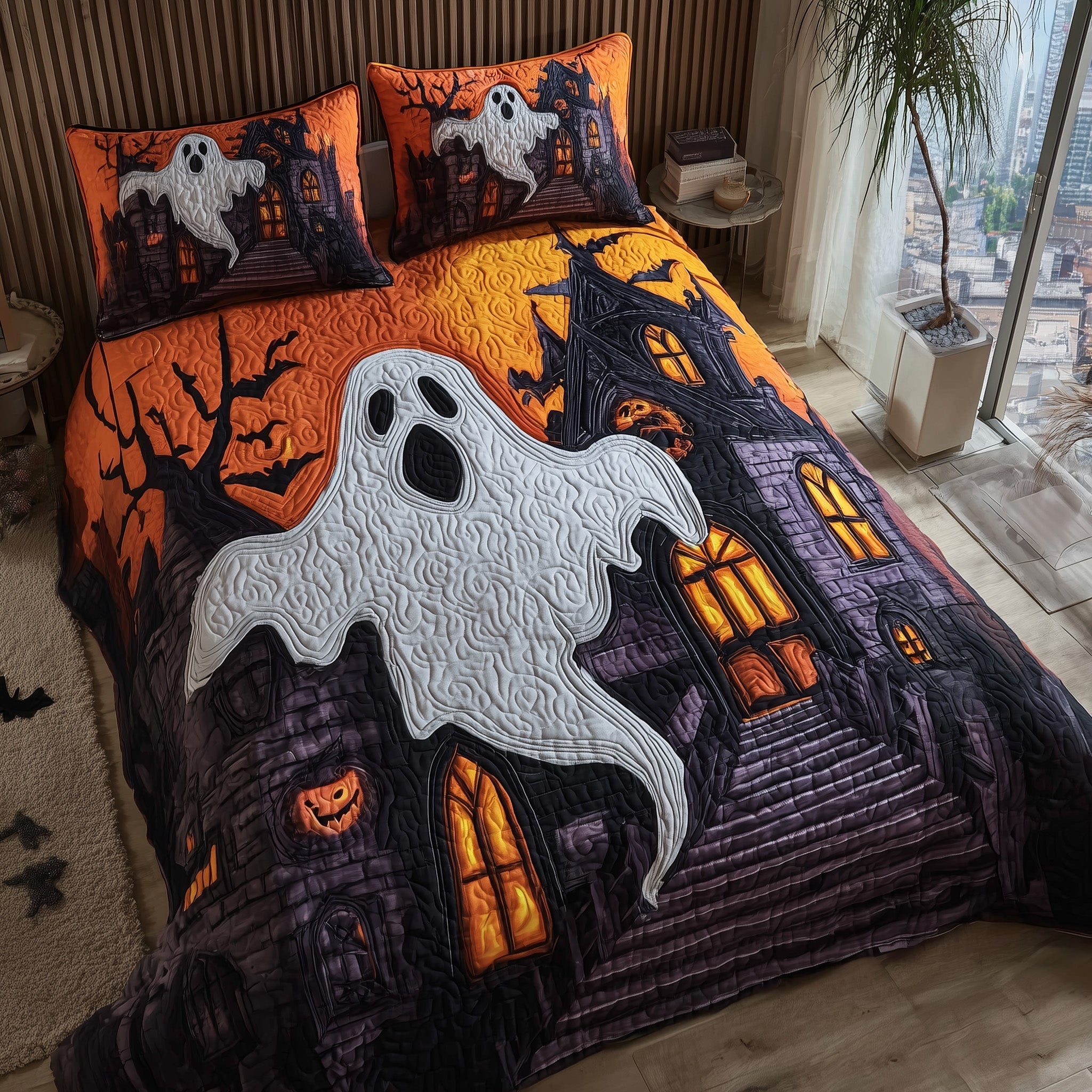 Ghost Manor 3-Piece Quilted Bedding Set GFTOMA3802