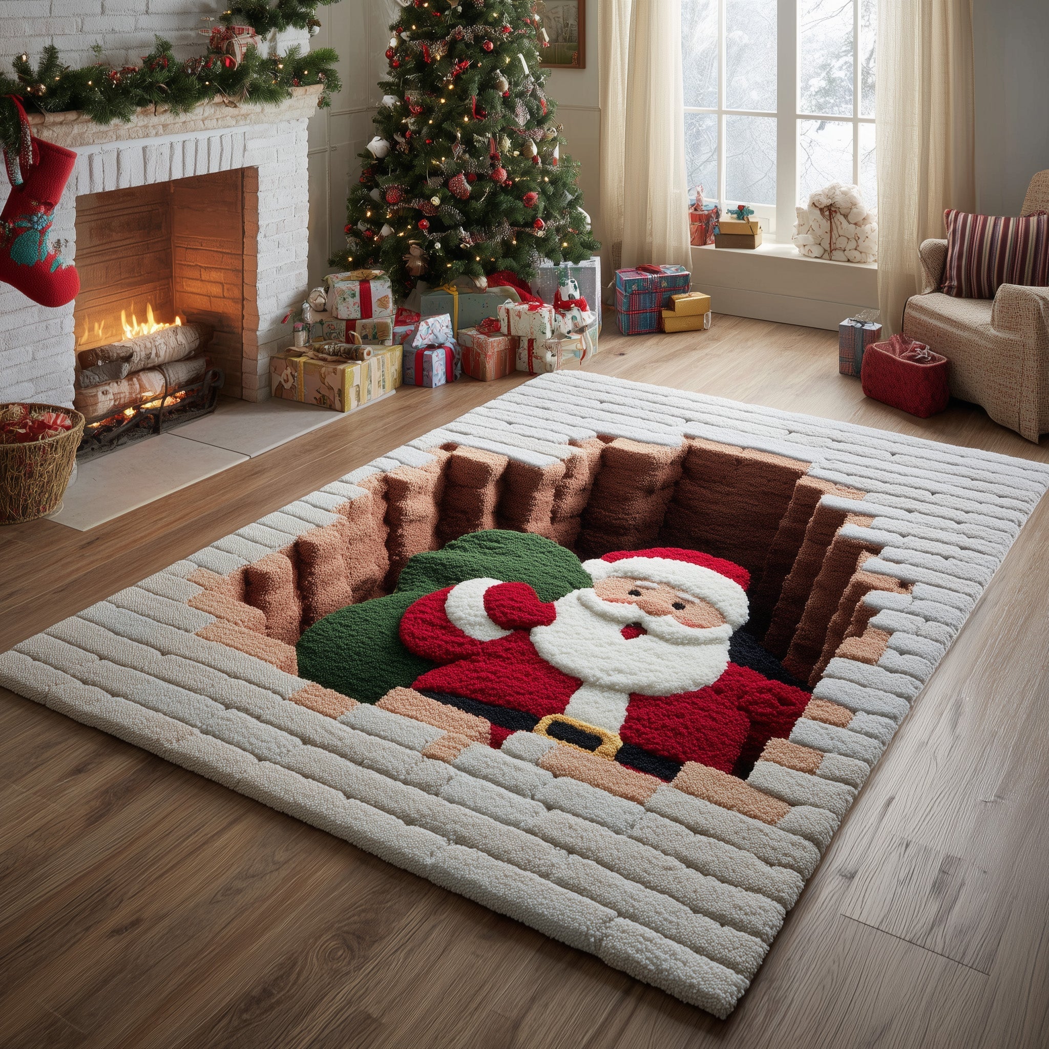 Jolly Santa Area Rug GFTOMA5597