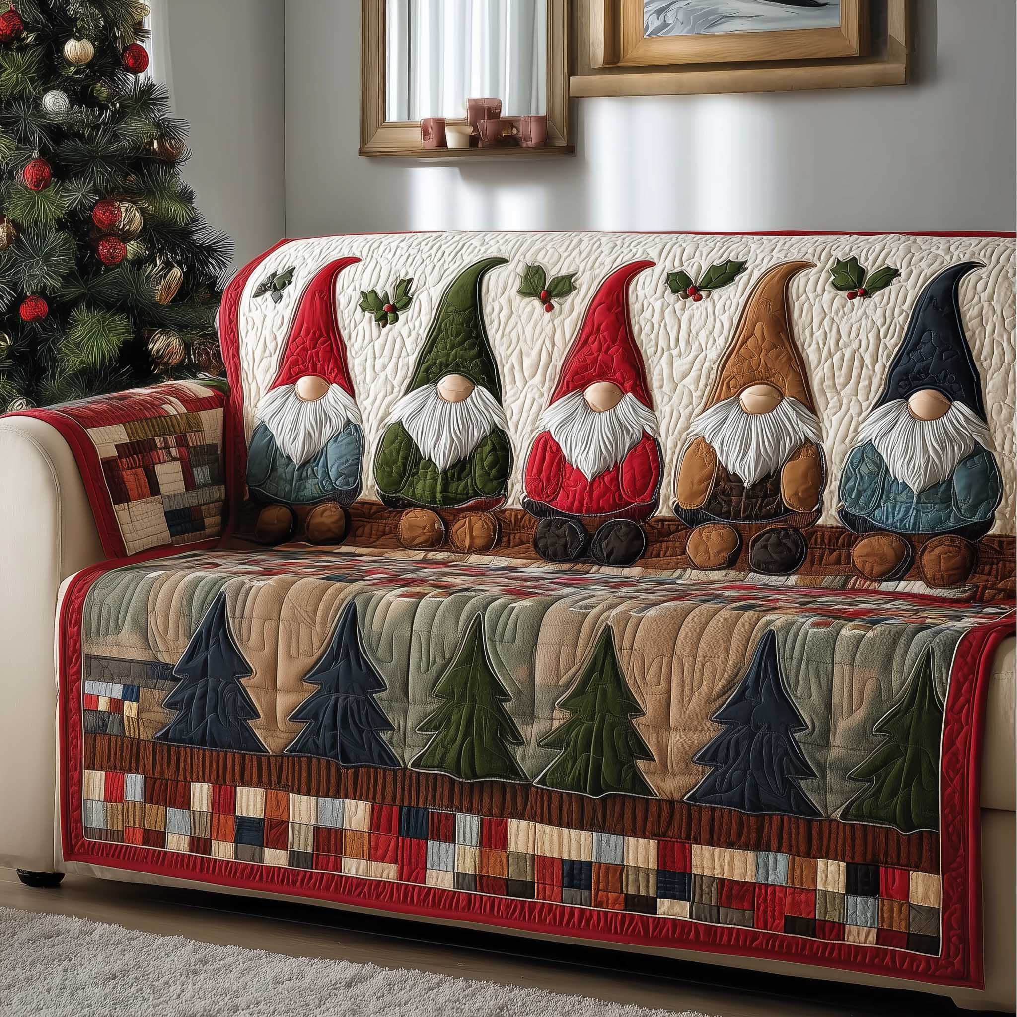 Gnome Quilted Sofa Cover GFTOMA6538