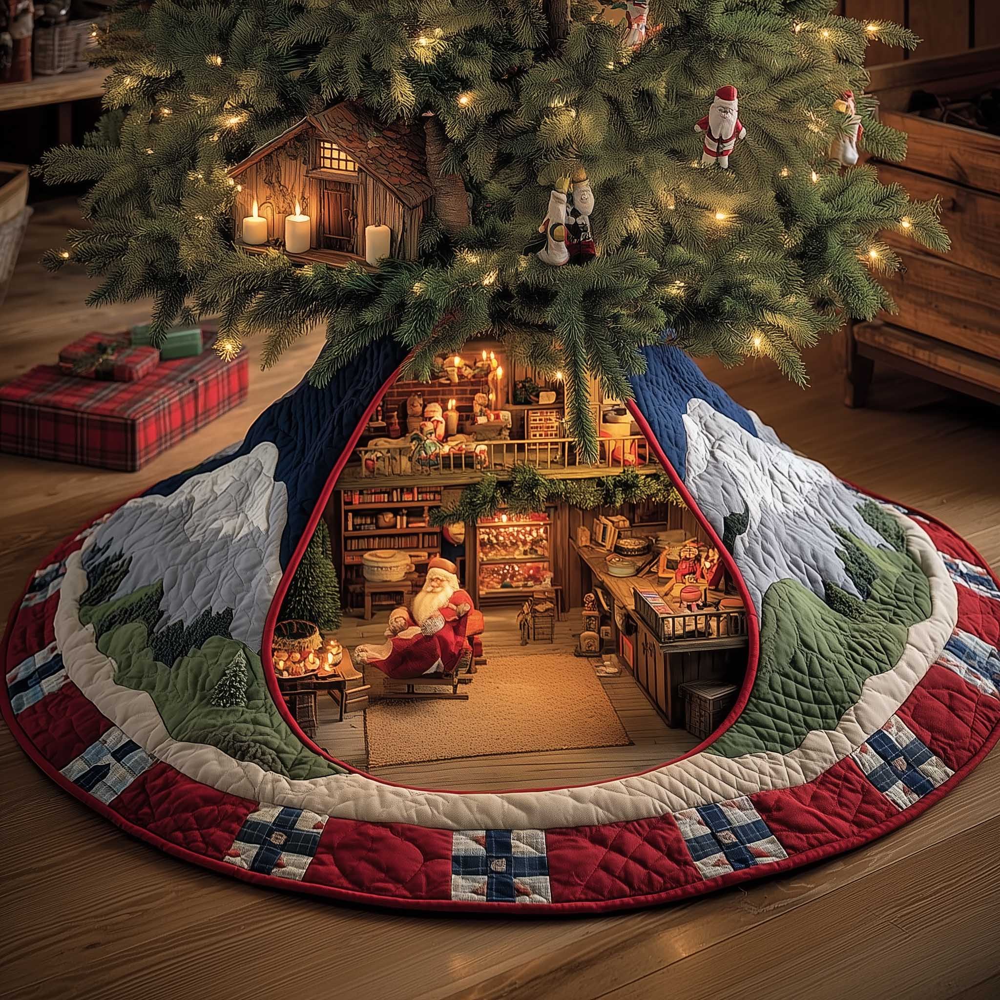 Yuletide Workshop Quilted Tree Skirt GFTOMA6631