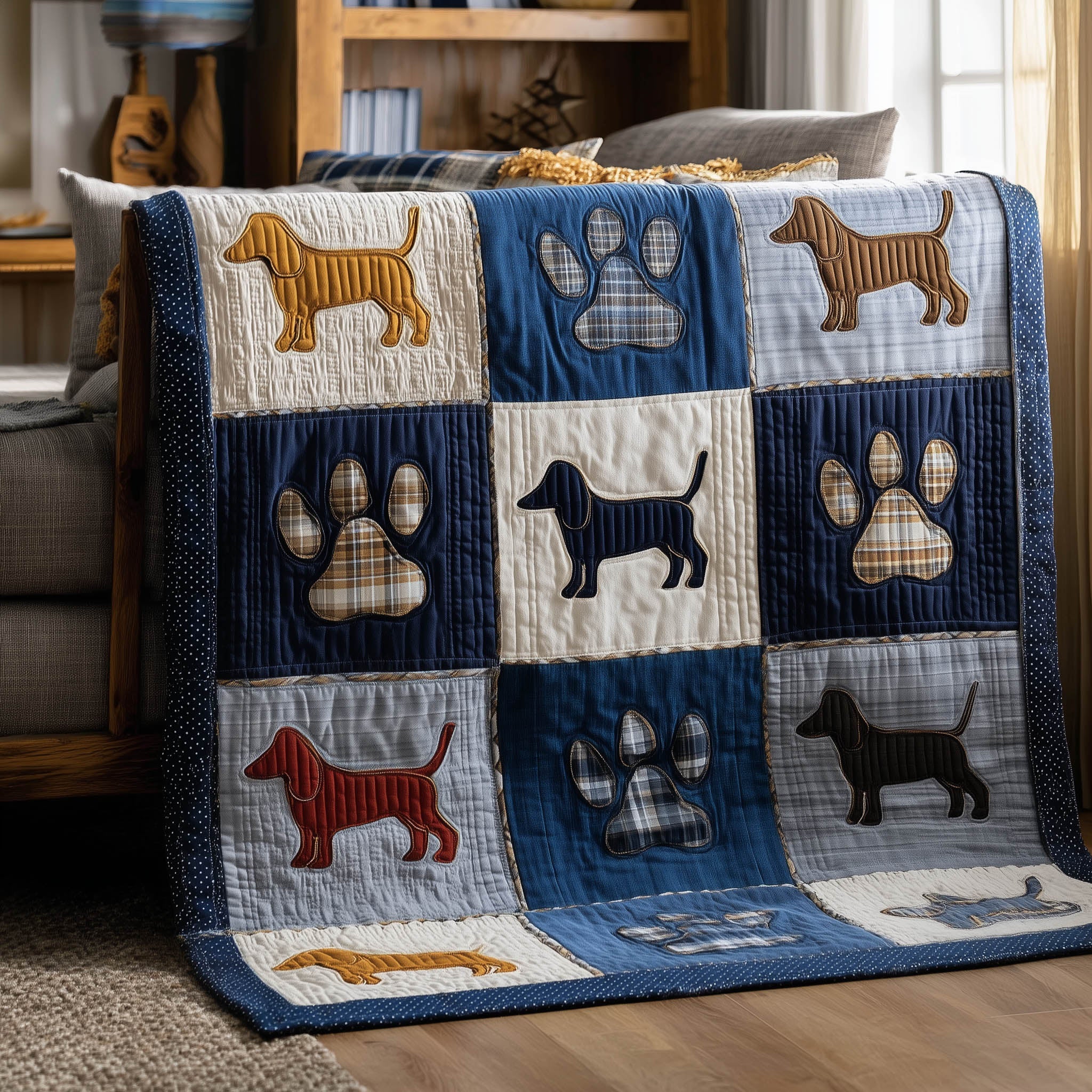Sausage Dogs Quilted Blanket GFTOMA8218