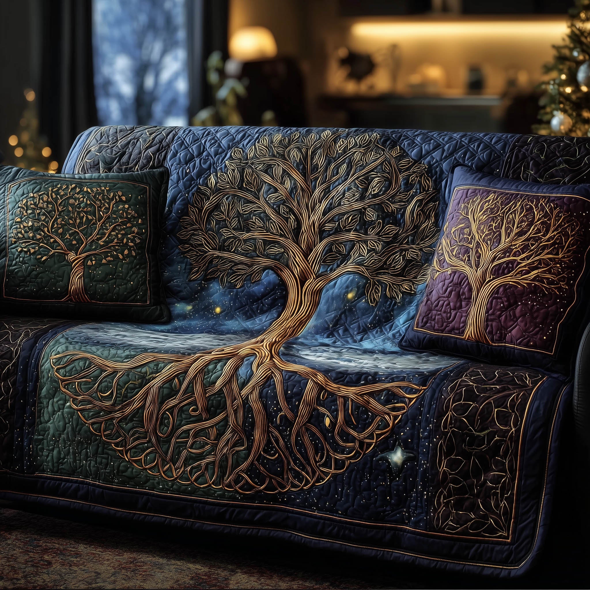 Eternal Roots Quilted Sofa Cover GFTOMA8269
