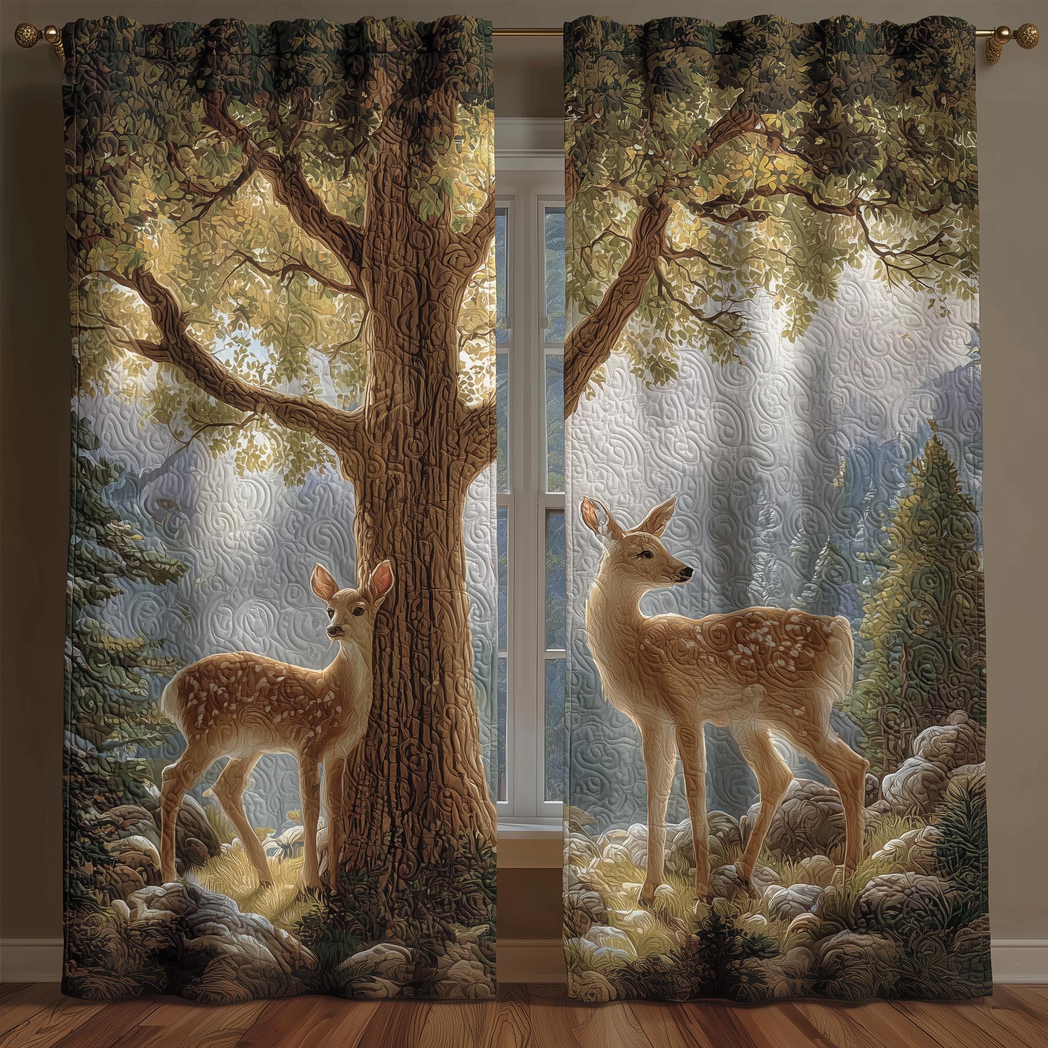 Deer Quilted Curtains GFTOMA8306