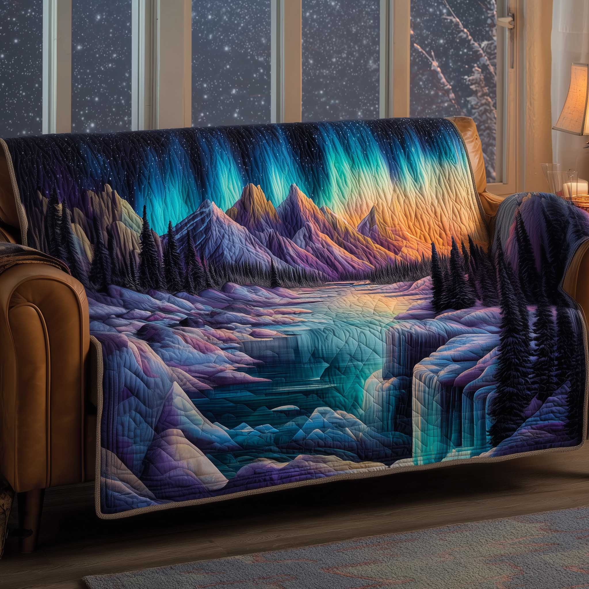 Northern Calm Quilted Sofa Cover GFTOMA8712