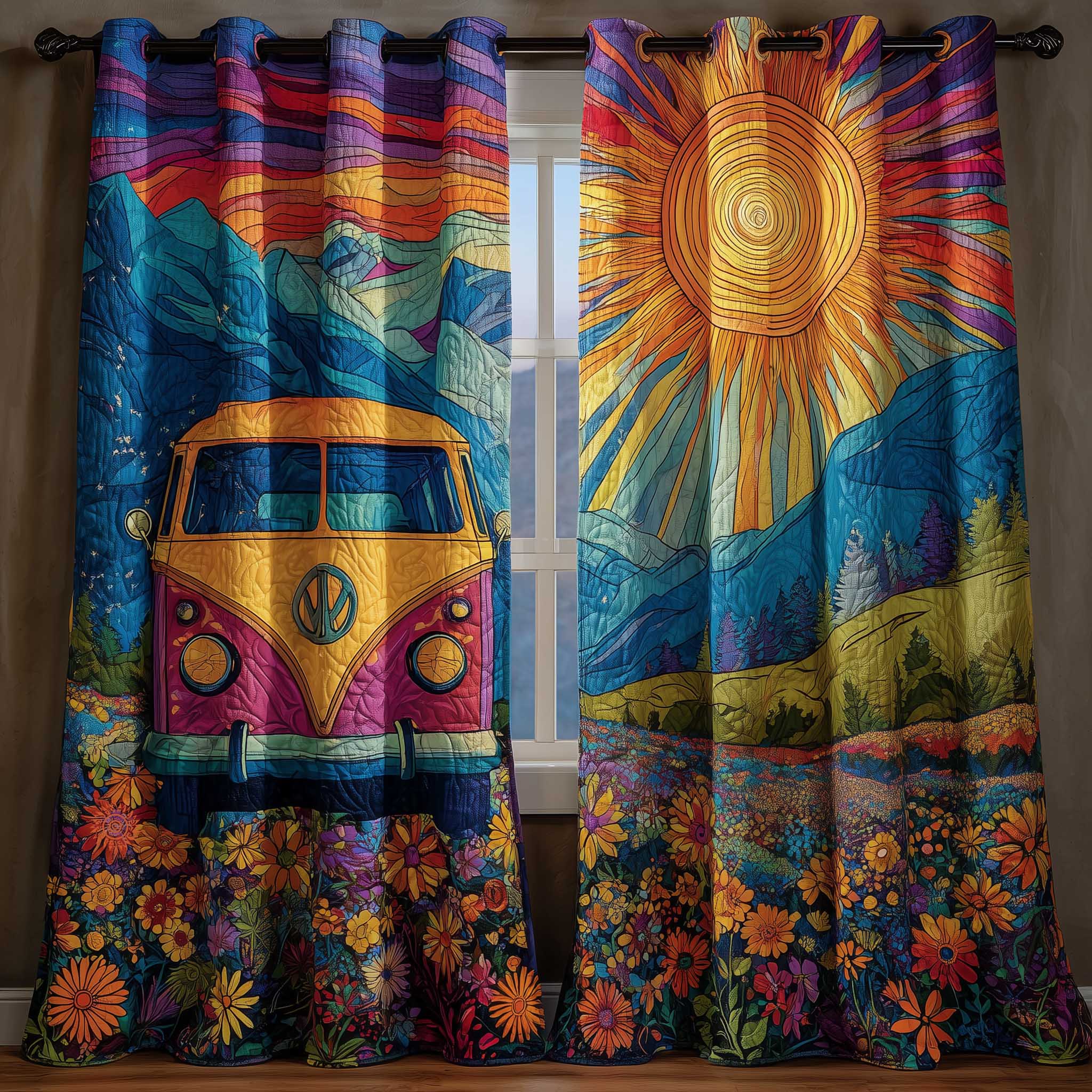 Hippie Van Quilted Curtains GFTOMA8719
