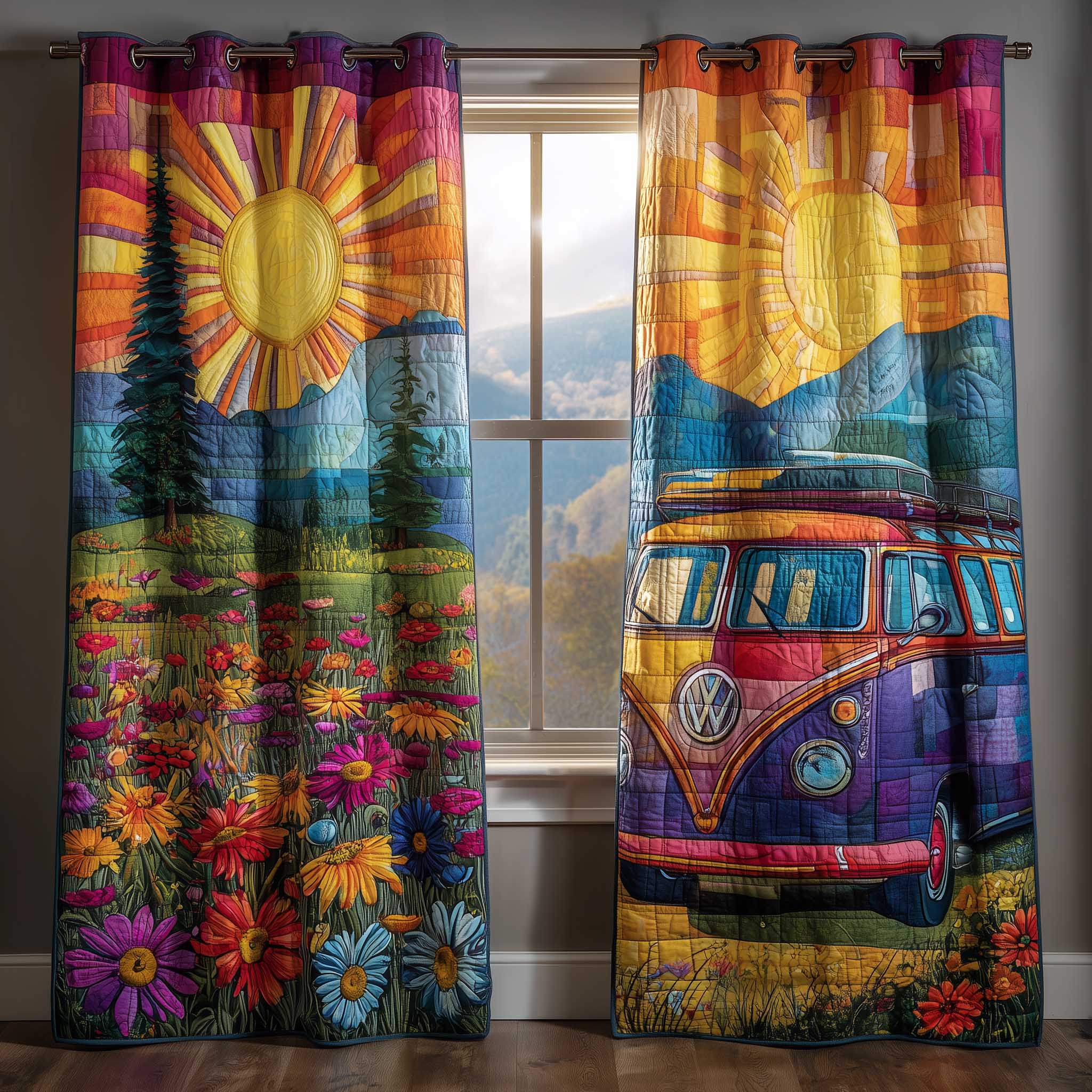 Free Spirit Van Quilted Curtains GFTOMA8722