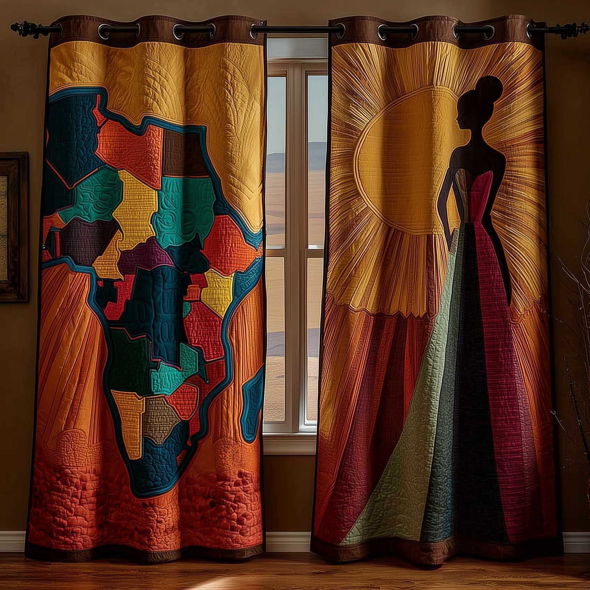 African Dream Quilted Curtains GFTOMA8798