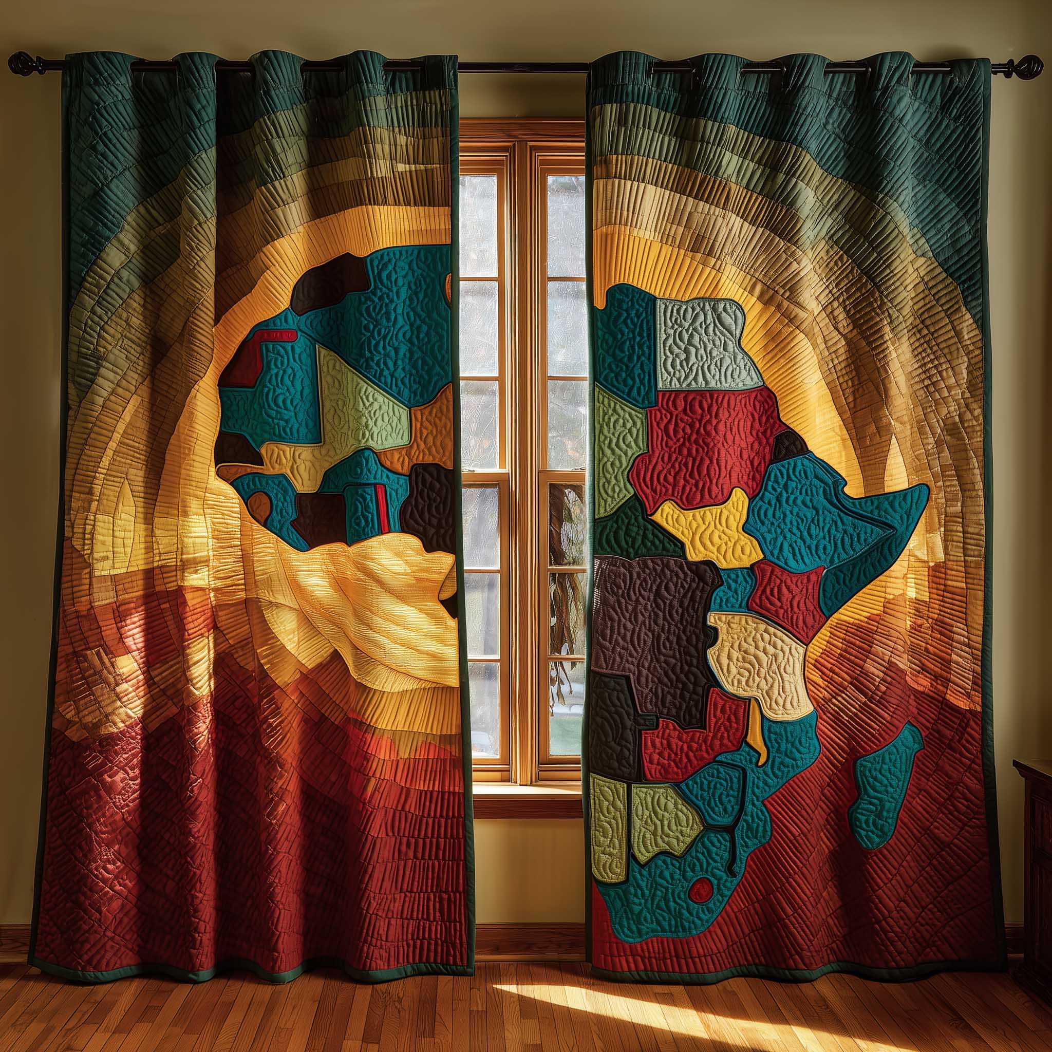 African Sunlight Quilted Curtains GFTOMA8800