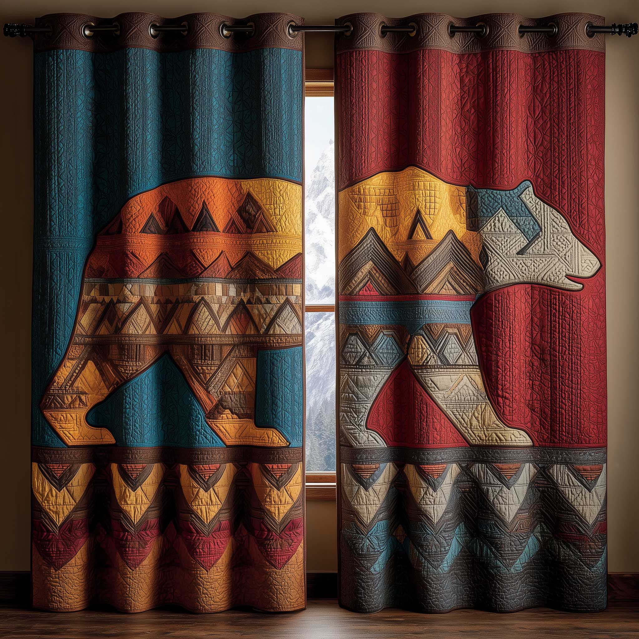 Wilderness Bear Quilted Curtains GFTOMA8949