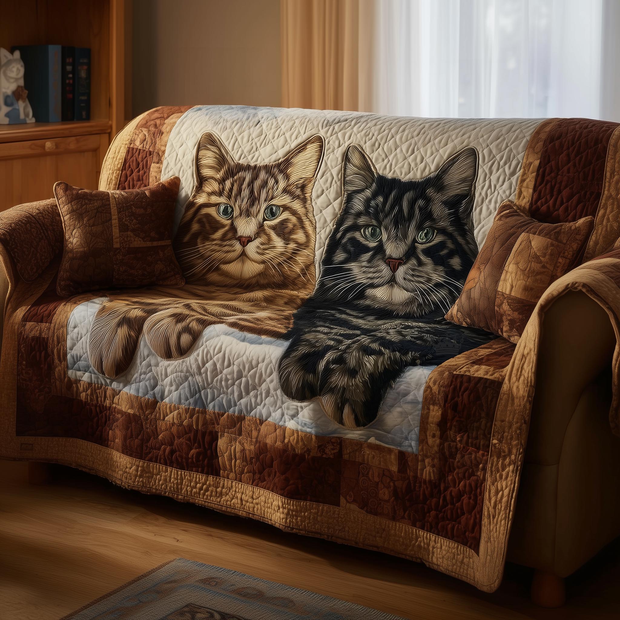 Purrfect Patch Quilted Sofa Cover GFTOMA9182