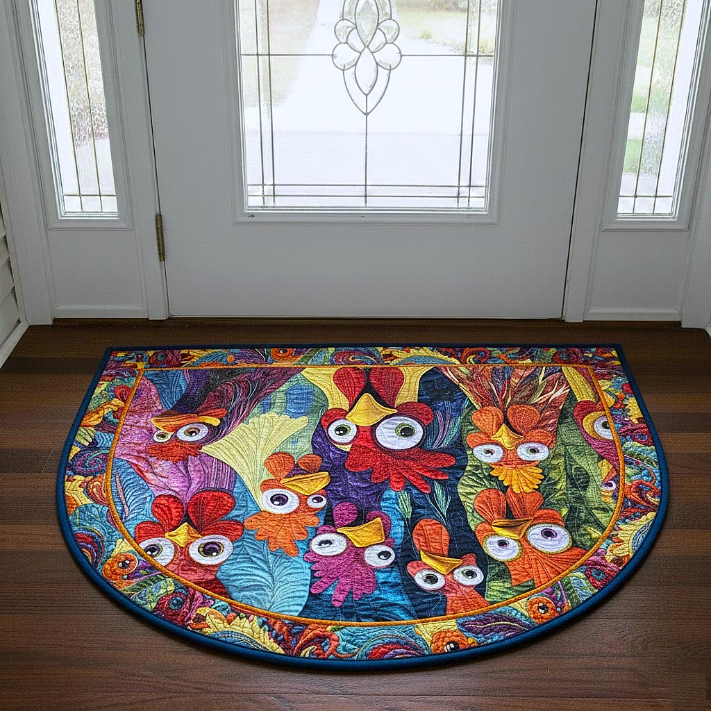 Funny Chicken Quilted Welcome Mat GFTOMA9254