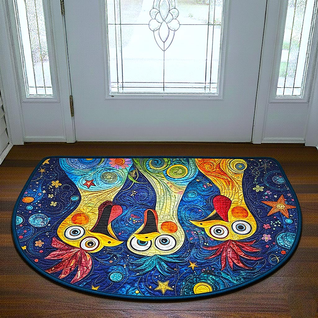 Chicken Fun Quilted Welcome Mat GFTOMA9255