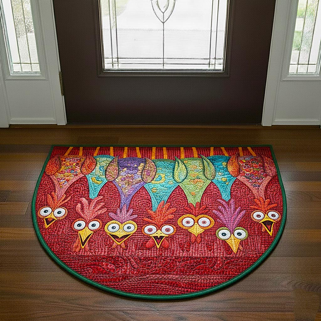 Funny Chicken Quilted Welcome Mat GFTOMA9257