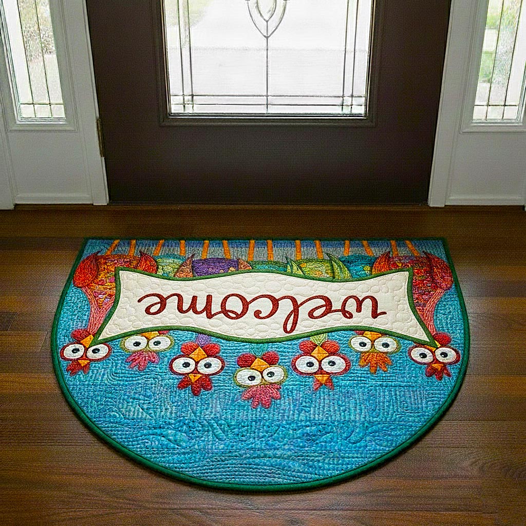 Cheeky Chicken Quilted Welcome Mat GFTOMA9259