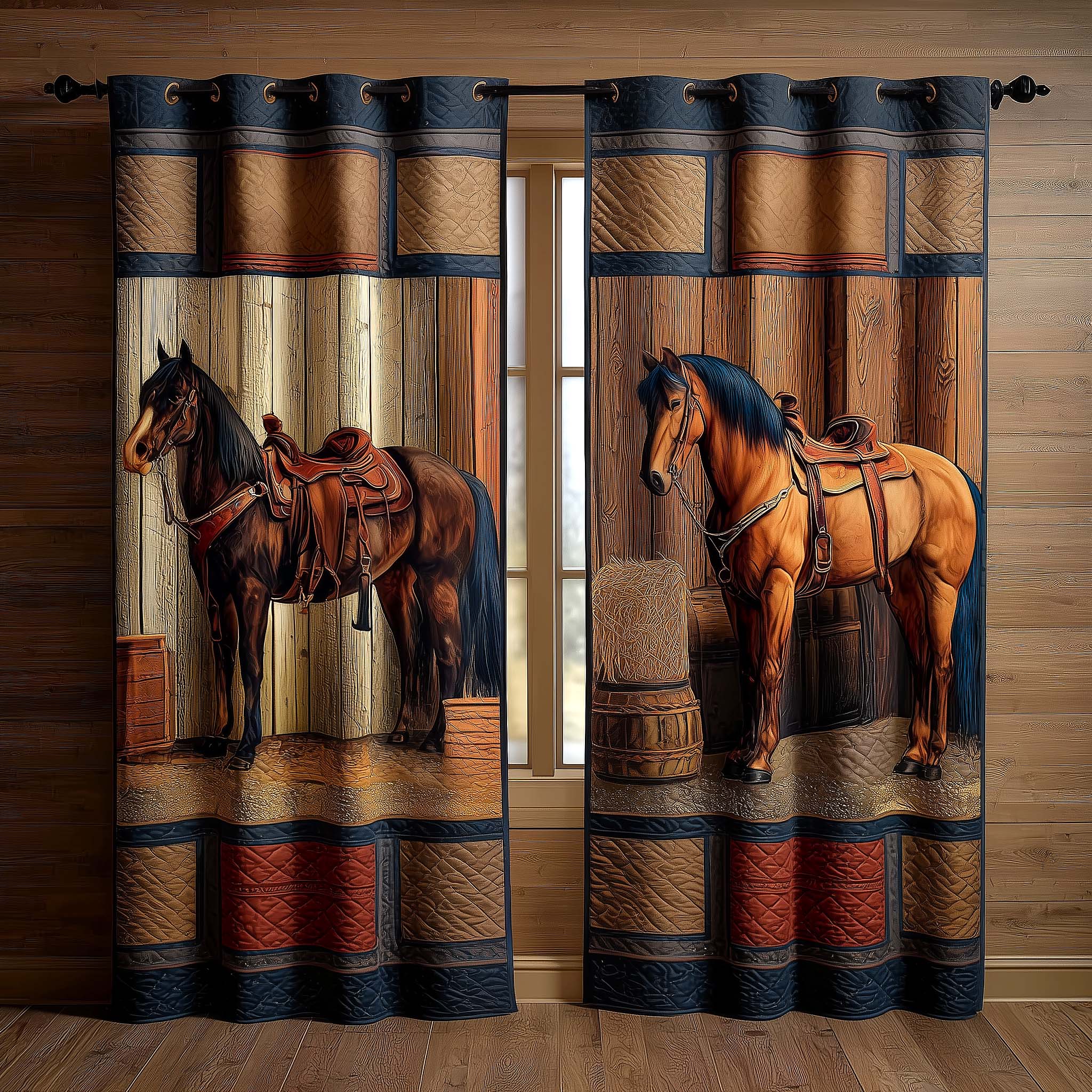 Farm Patch Quilted Curtains GFTOMA9505