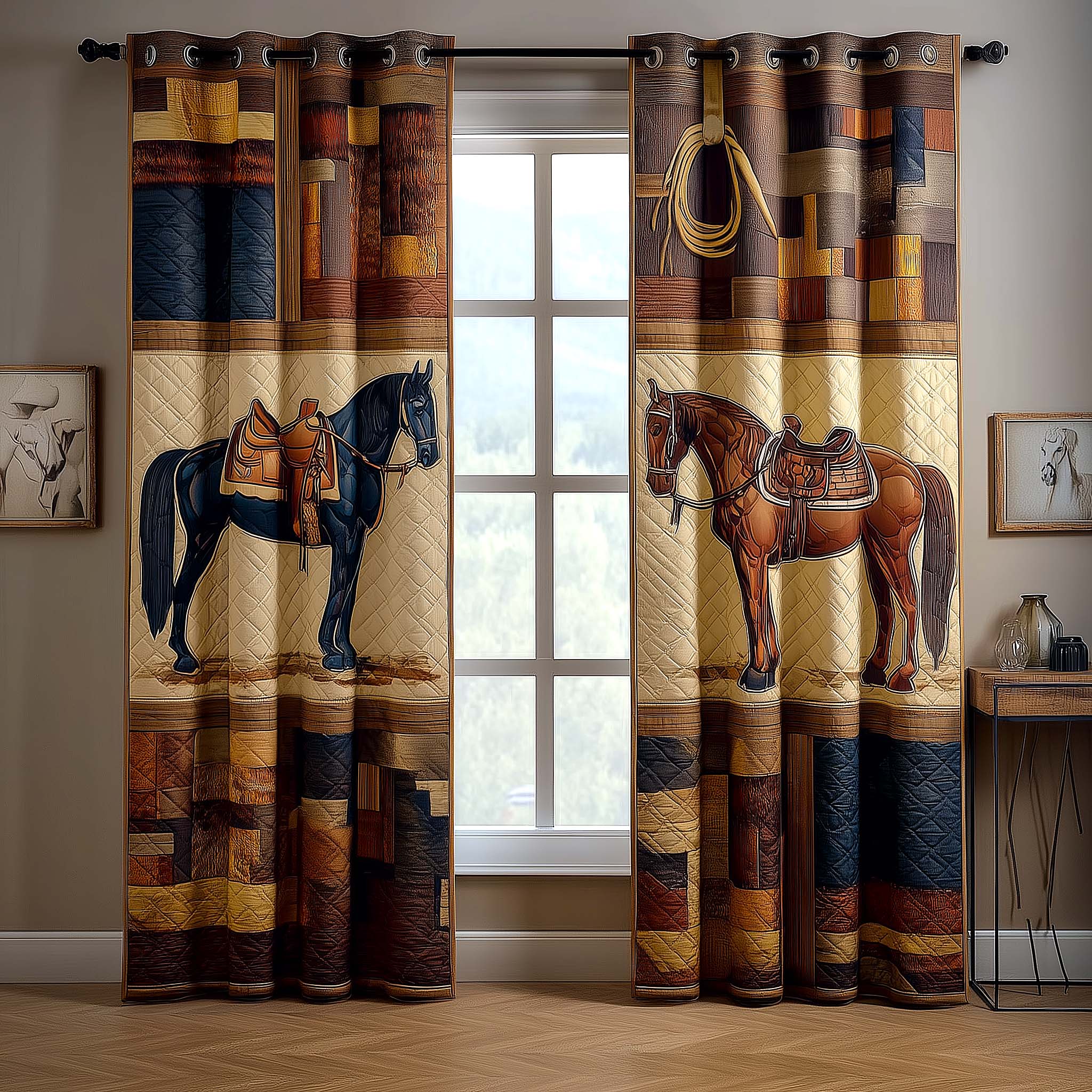 Ranch Life Quilted Curtains GFTOMA9507