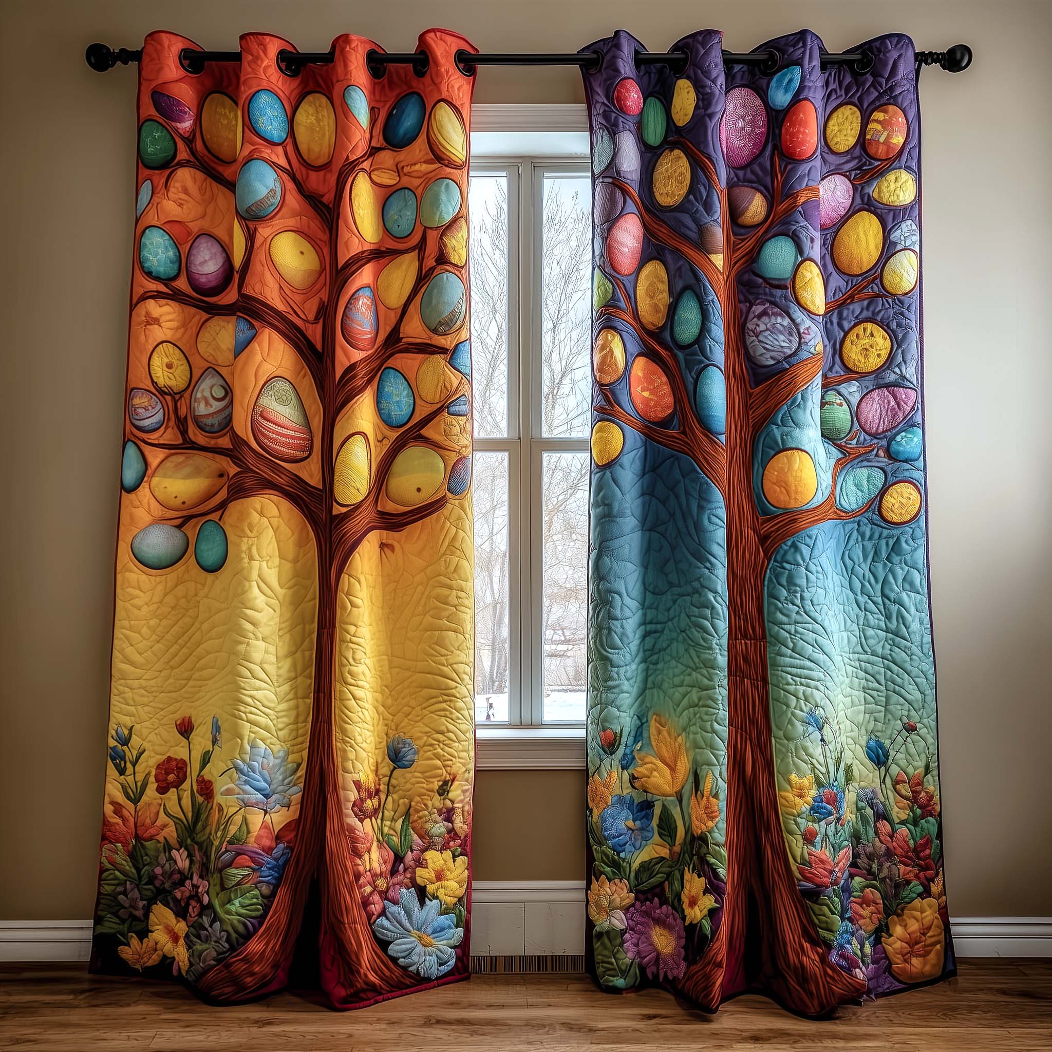 Egg Garden Quilted Curtains GFTOMA9508
