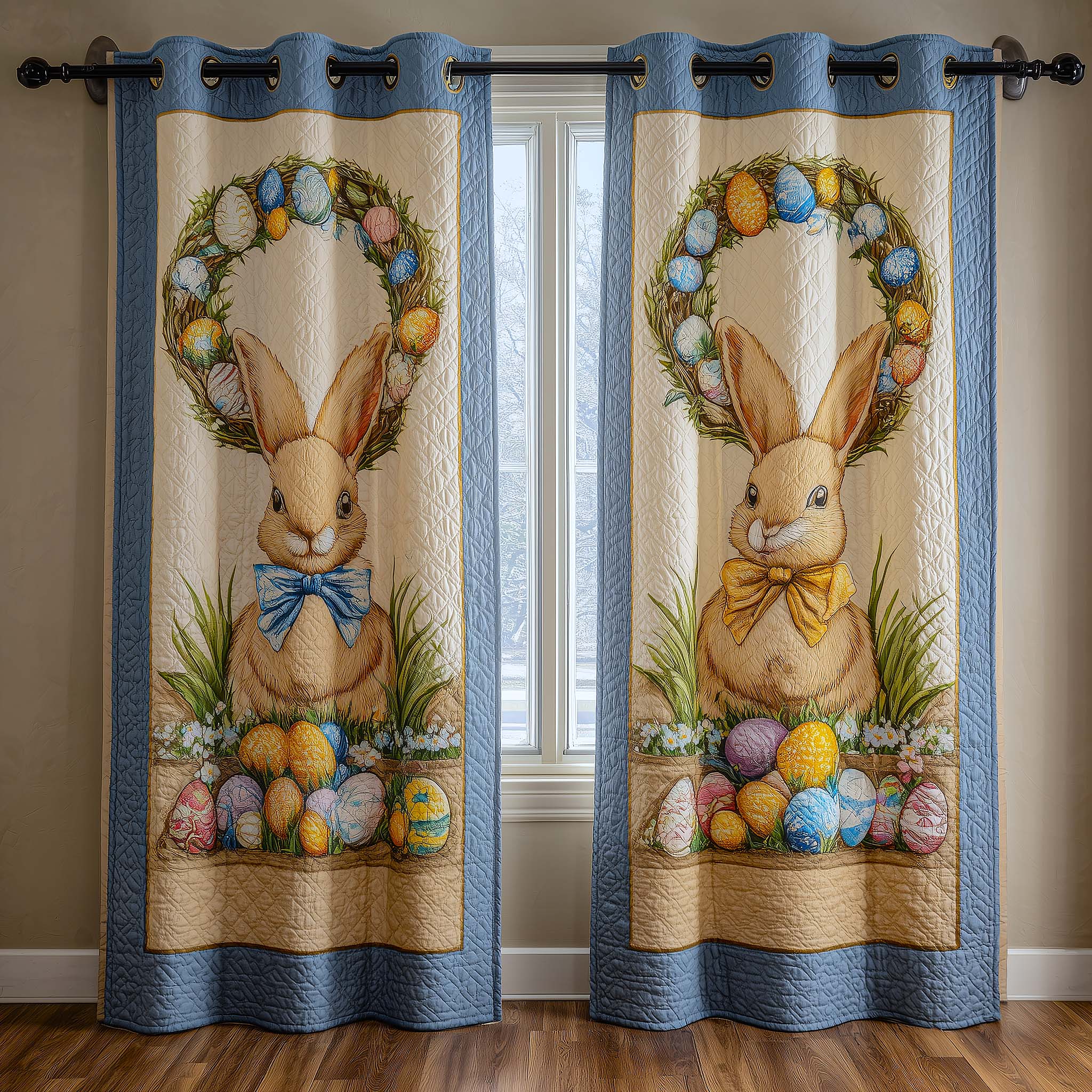 Bunny Bloom Quilted Curtains GFTOMA9513