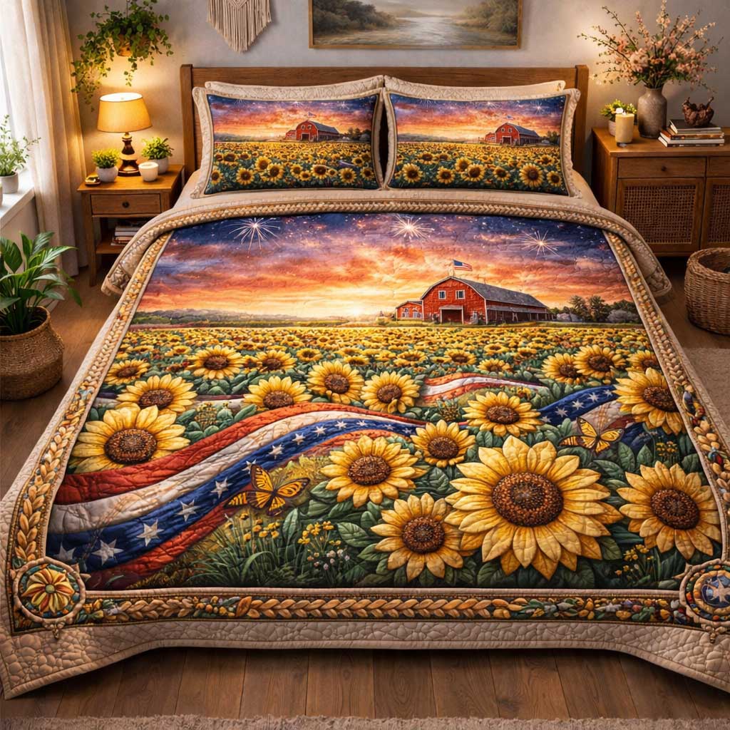 Liberty Tones 3-Piece Quilted Bedding Set GFTOMA9799
