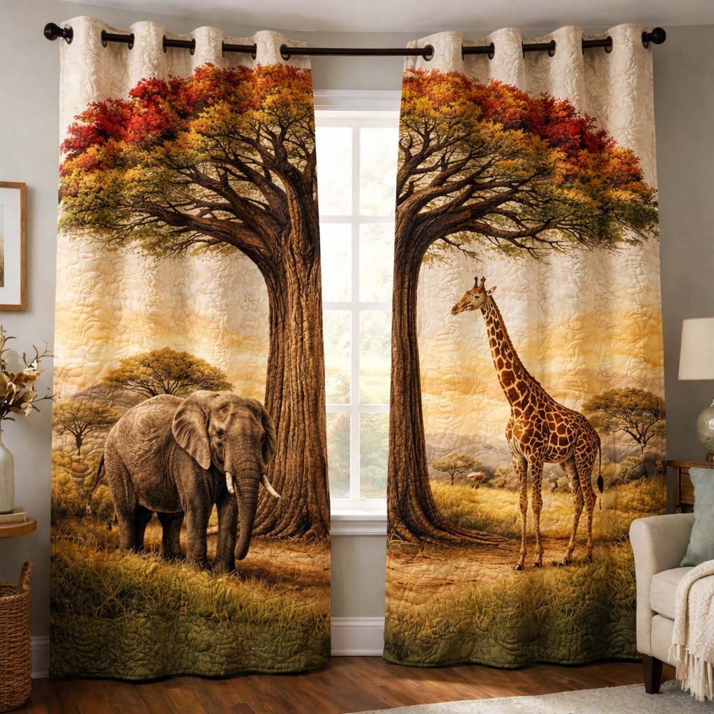African Dream Quilted Curtains GFTOMA9930