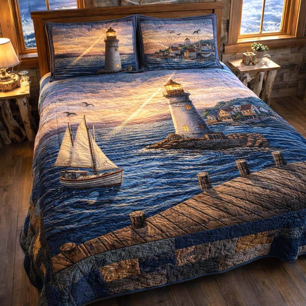 Shoreline Glow 3-Piece Quilted Bedding Set GFTOMA9939