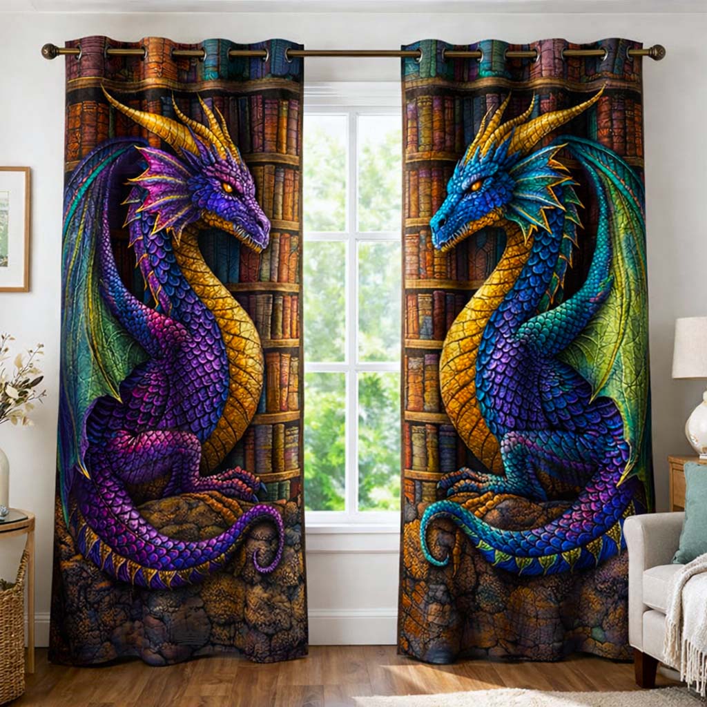 Twin Dragons Quilted Curtains GFTOMA9962