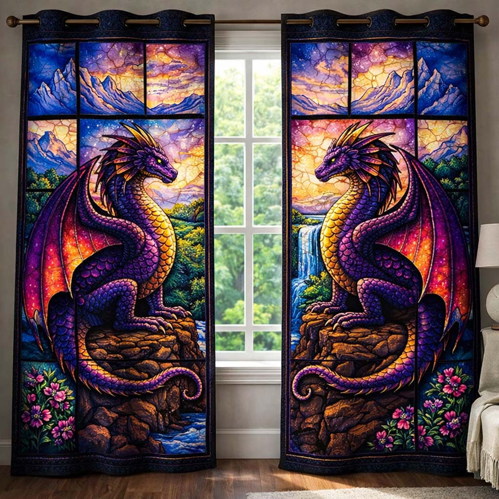 Valor Dragons Quilted Curtains GFTOMA9965