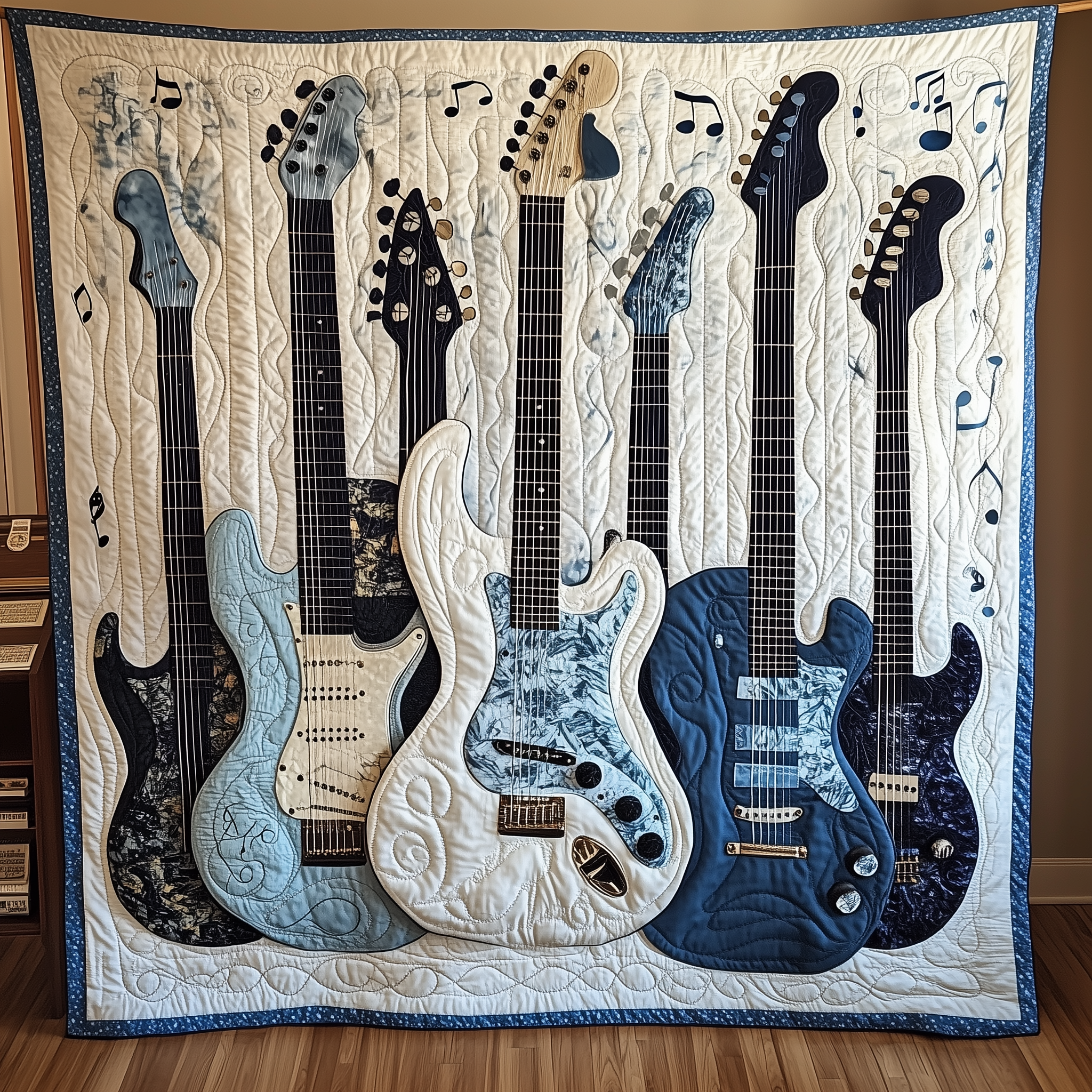 Elegant Guitar Quilted Blanket GFTOQA2281