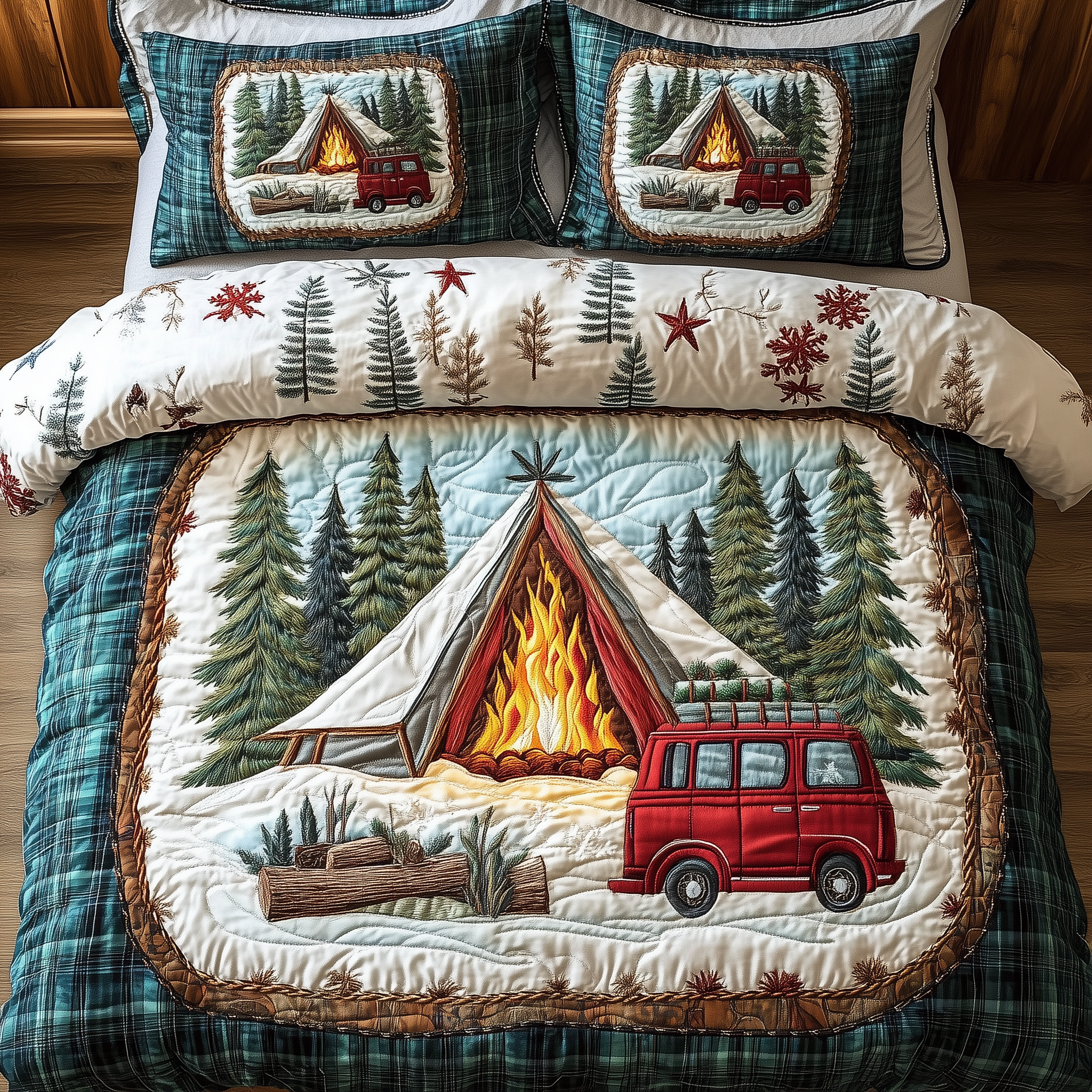 Happy Campers 3-Piece Quilted Bedding Set GFTONL1474