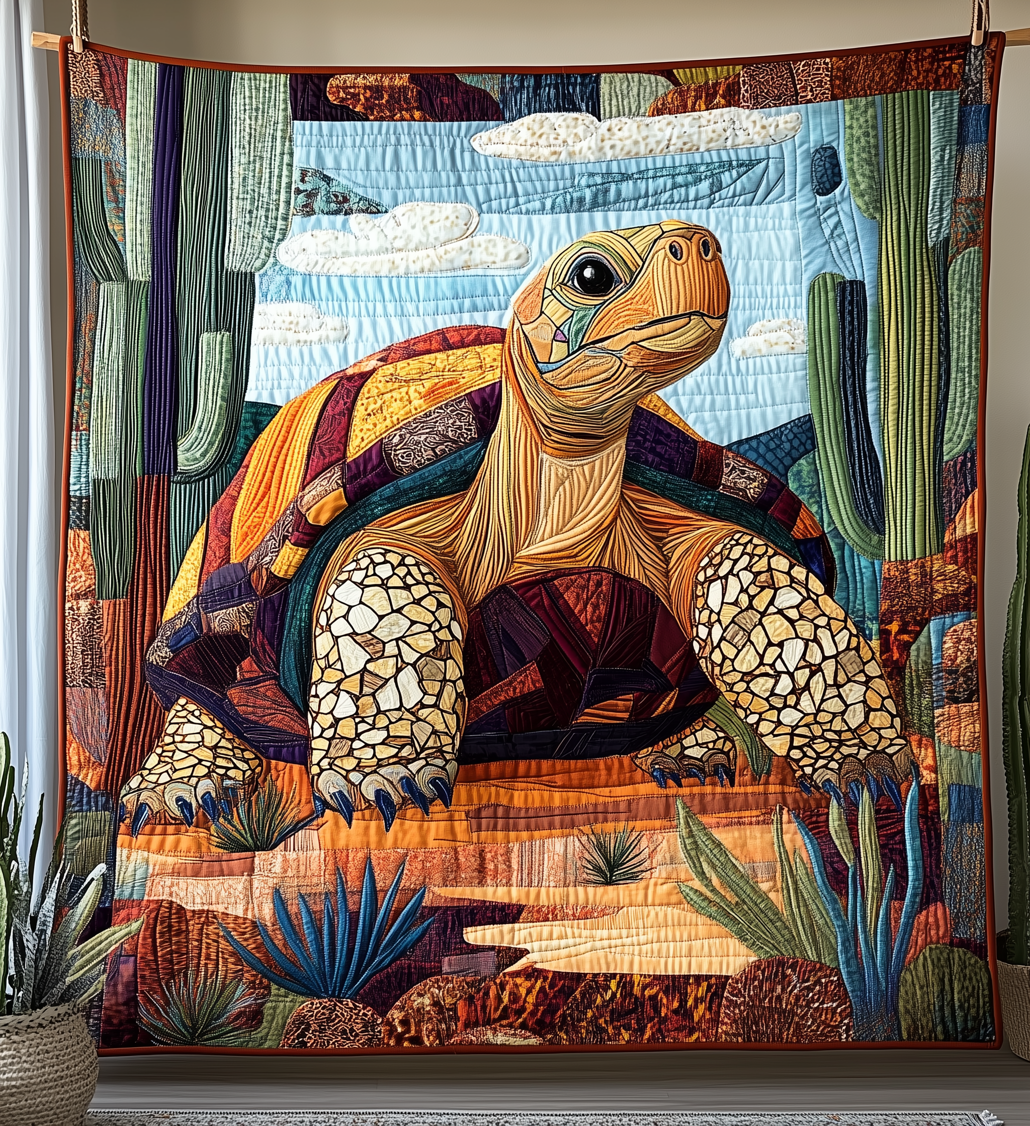 Colorful Tortoise Quilted Blanket GFTONL1663