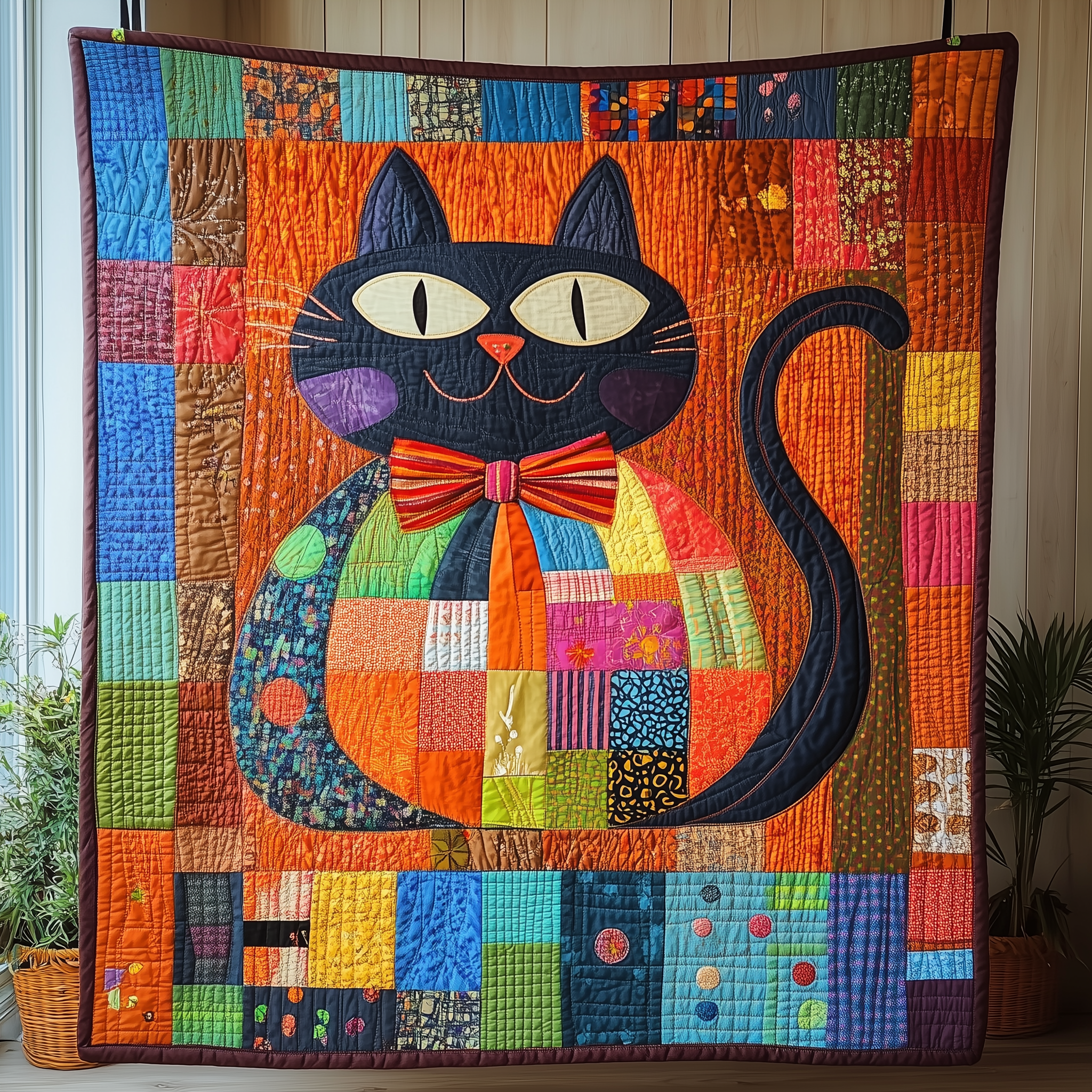 Whimsical Cat Quilted Blanket GFTONL1901