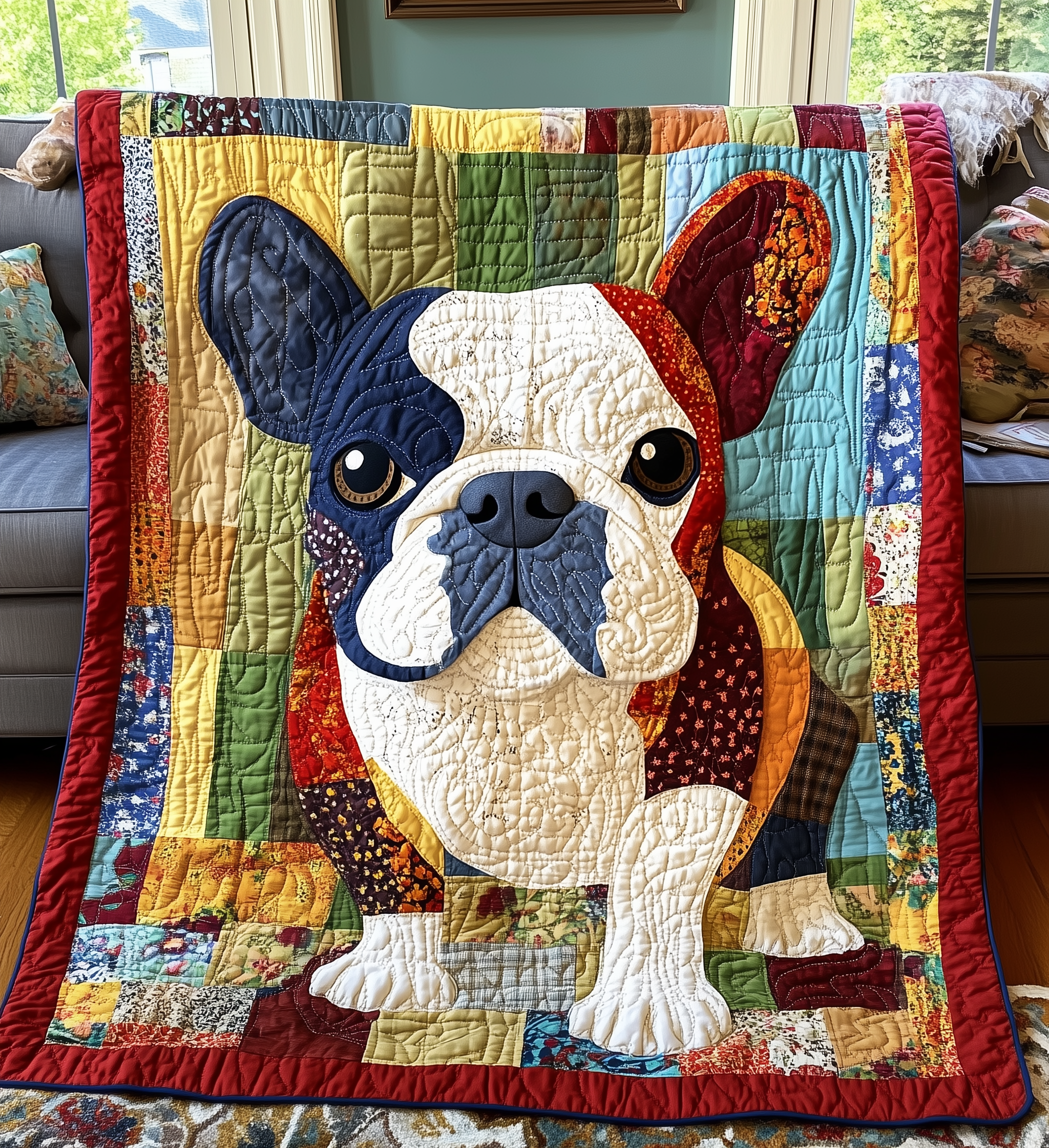 Bulldog Quilted Blanket GFTONL2094