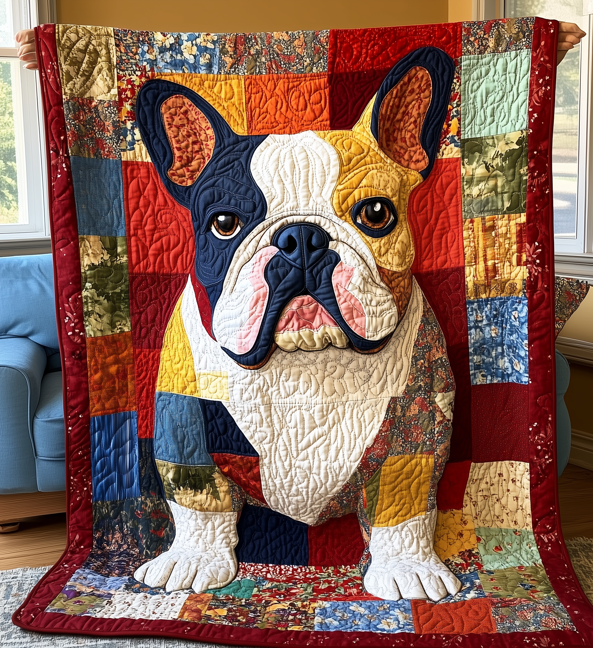 Bulldog Quilted Blanket GFTONL2096