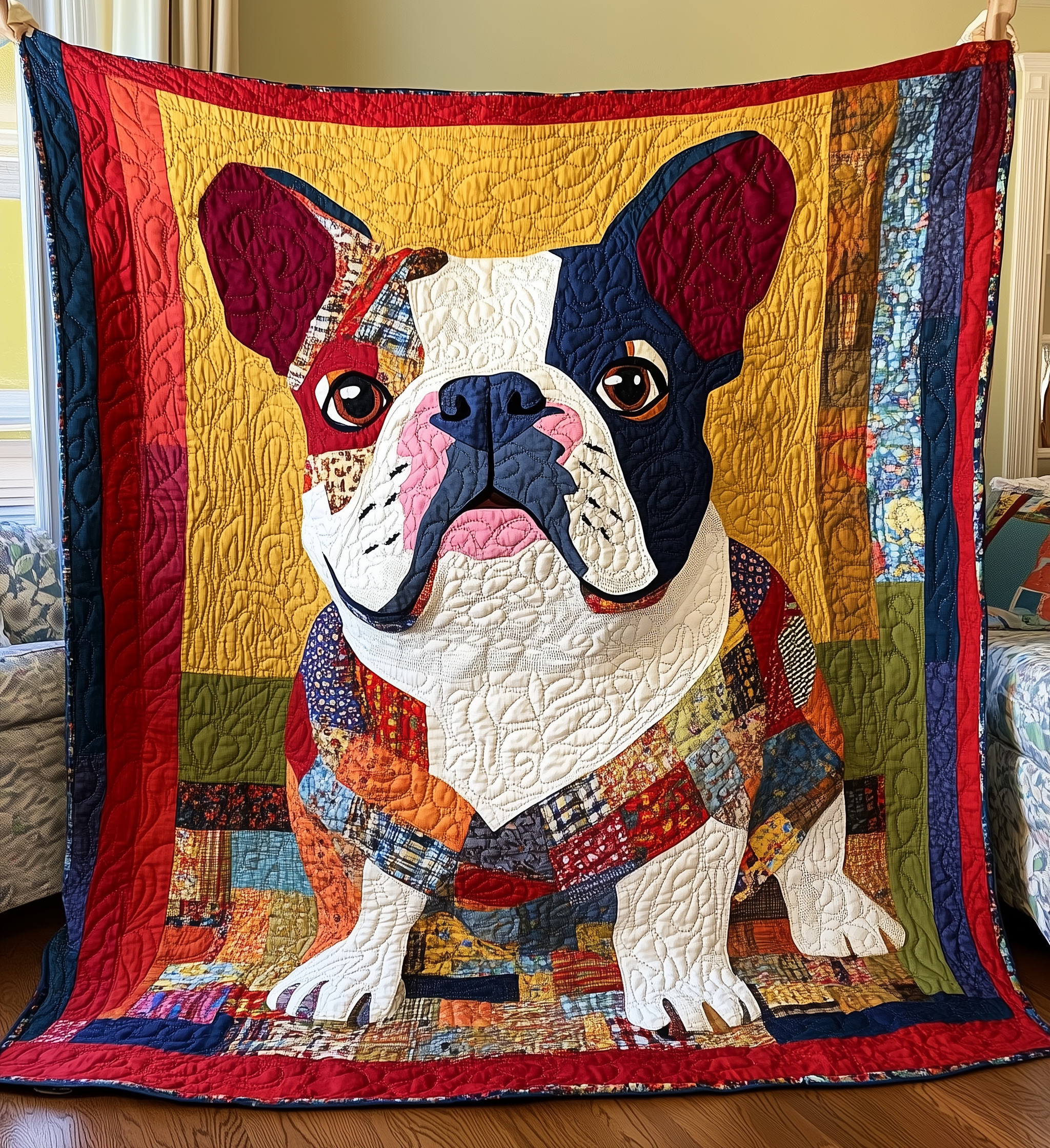 Bulldog Quilted Blanket GFTONL2104