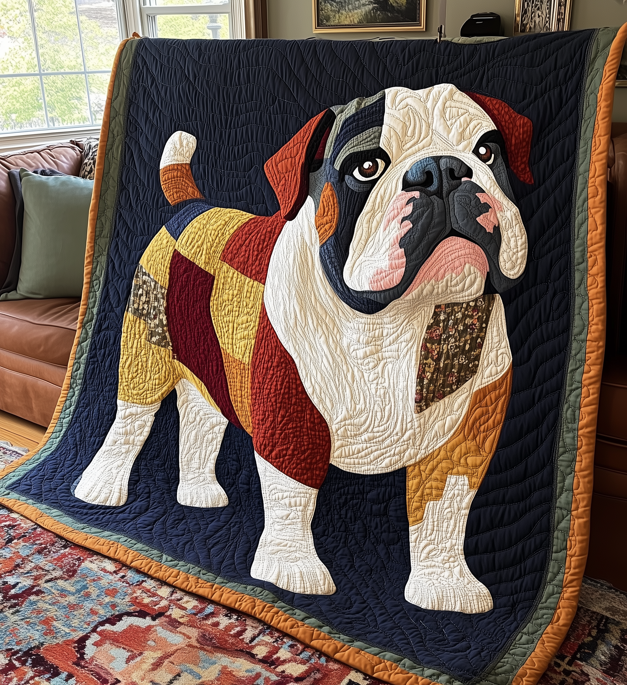 Bulldog Quilted Blanket GFTONL2107