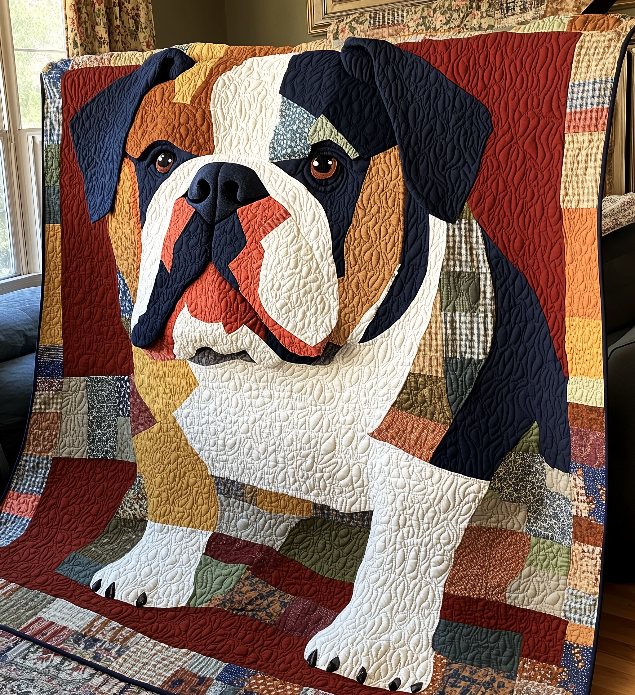 Bulldog Quilted Blanket GFTONL2110