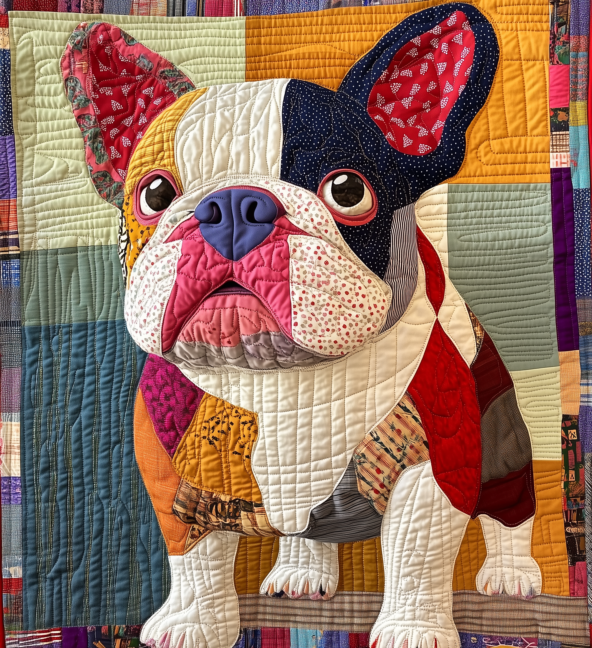 Bulldog Quilted Blanket GFTONL2122
