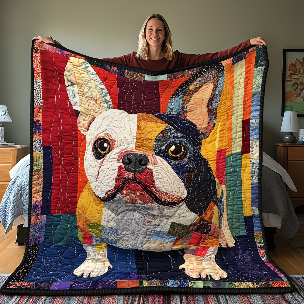 Bulldog Quilted Blanket GFTONL2124