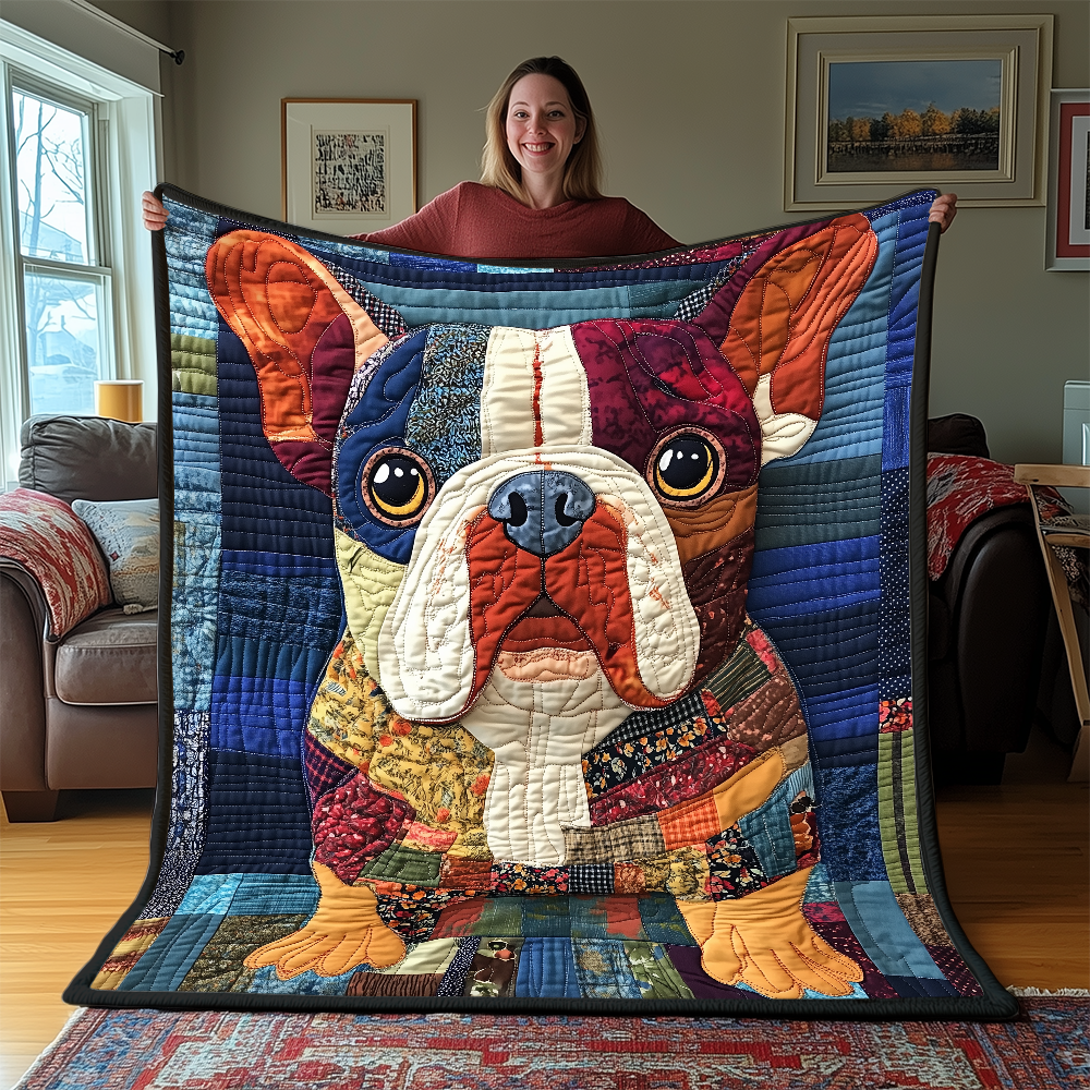 Bulldog Quilted Blanket GFTONL2131