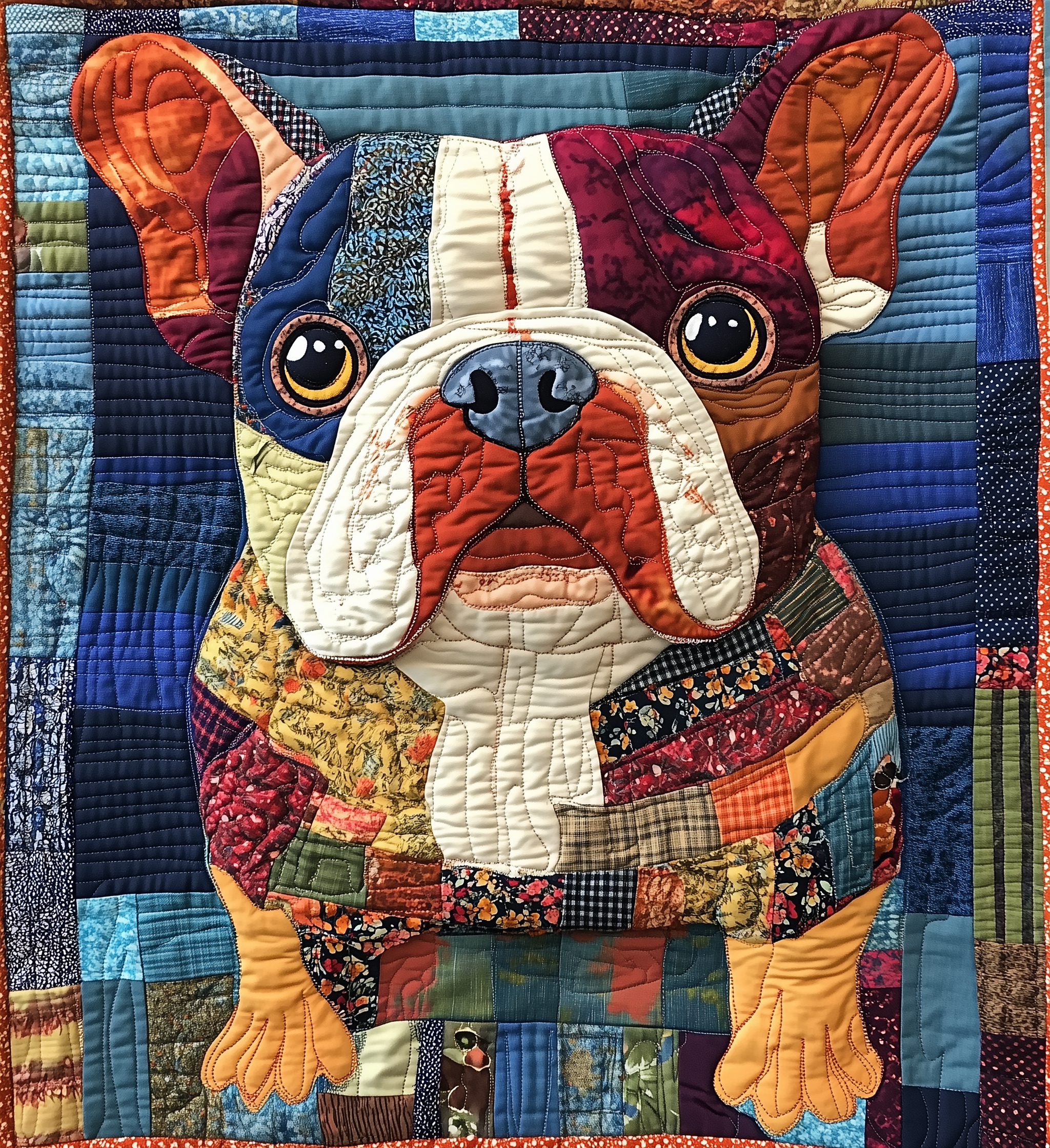 Bulldog Quilted Blanket GFTONL2131