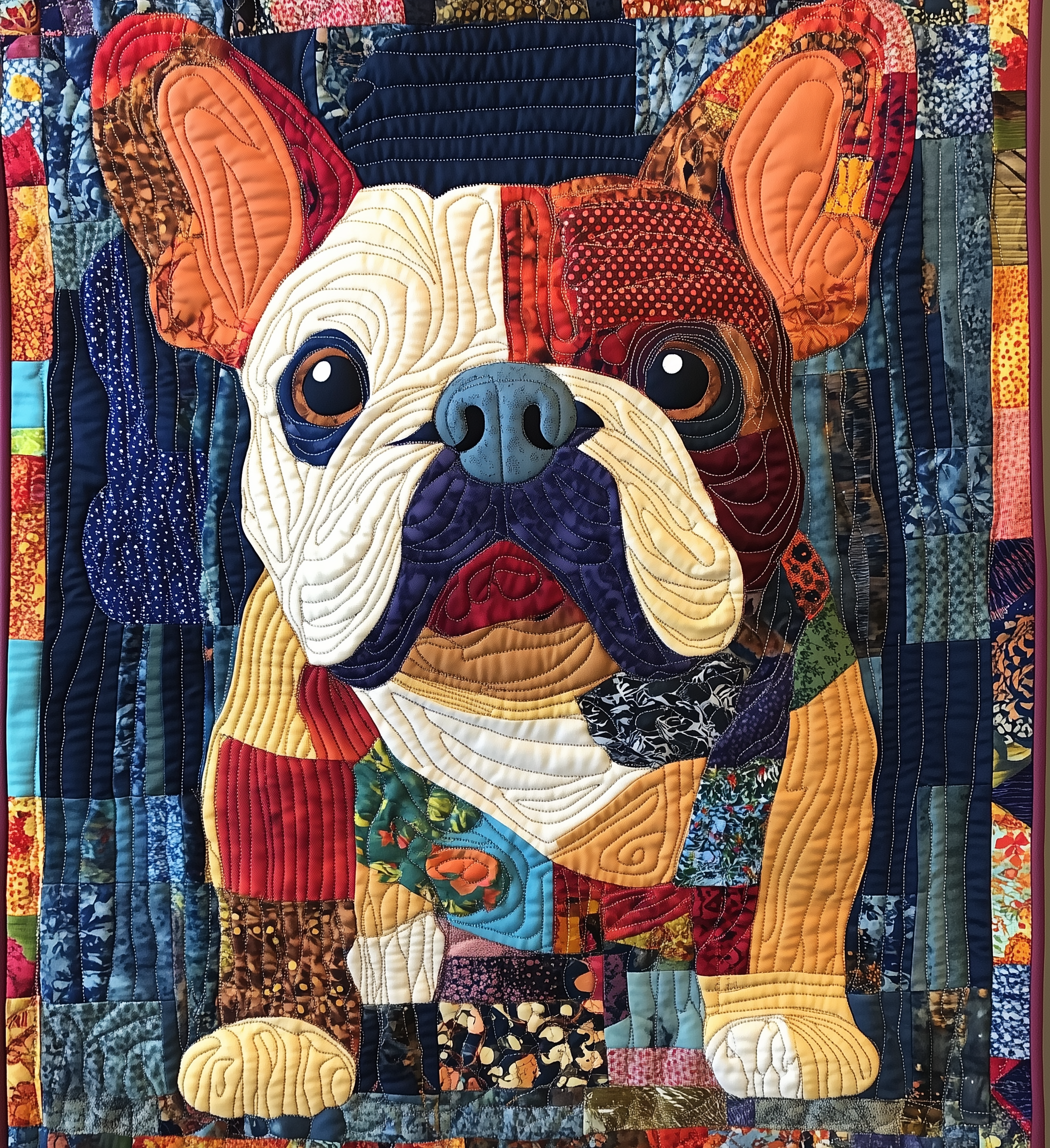 Bulldog Quilted Blanket GFTONL2133