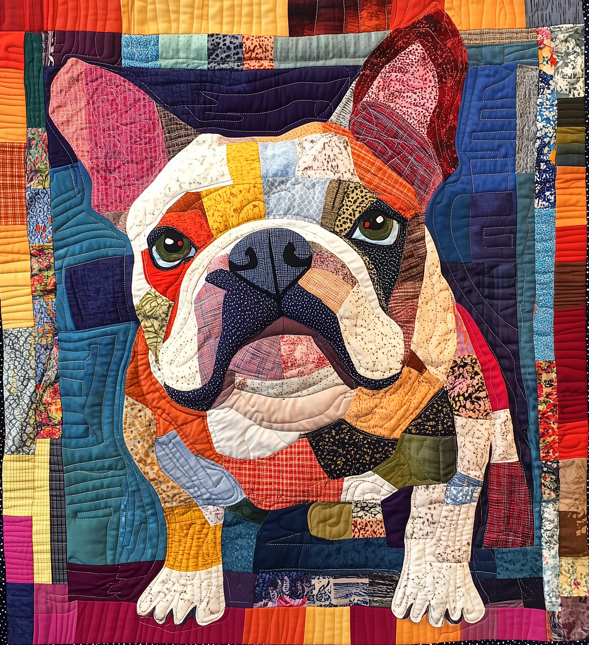 Bulldog Quilted Blanket GFTONL2135