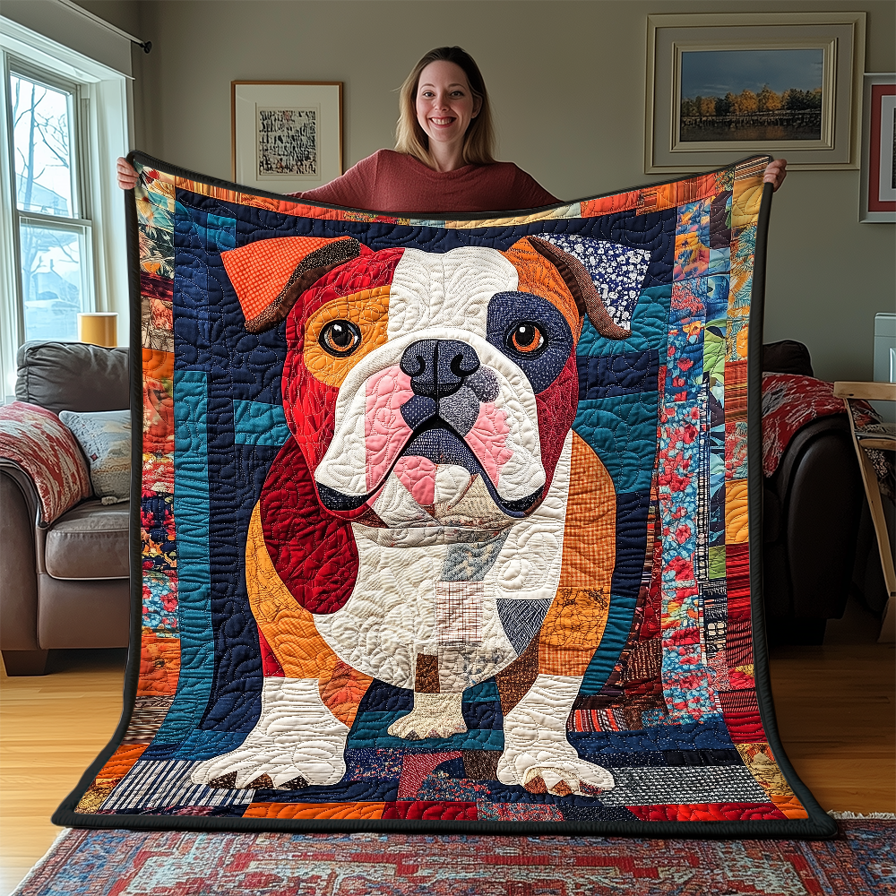 Bulldog Quilted Blanket GFTONL2141