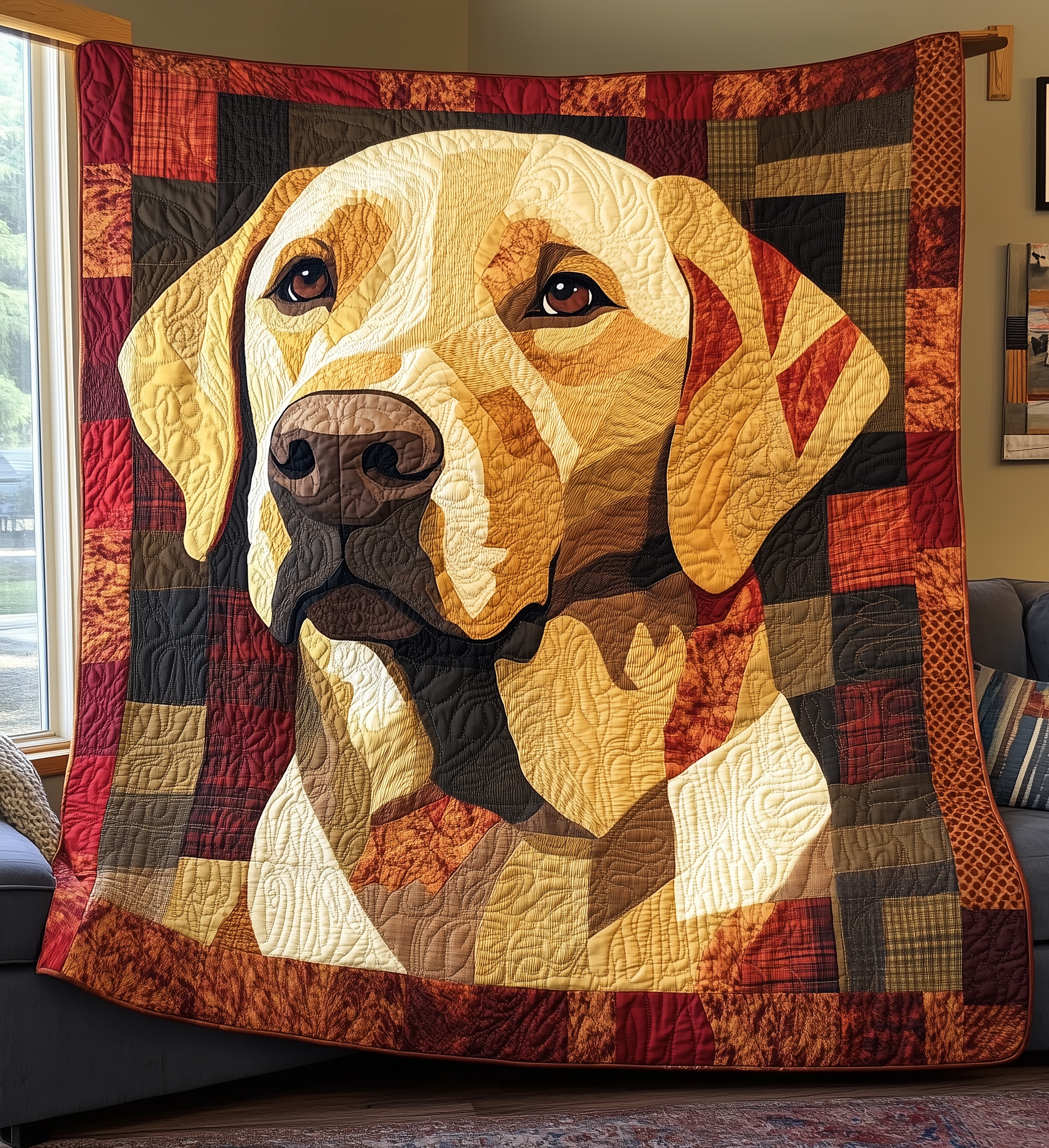 Labrador Retriever Quilted Blanket GFTONL2176