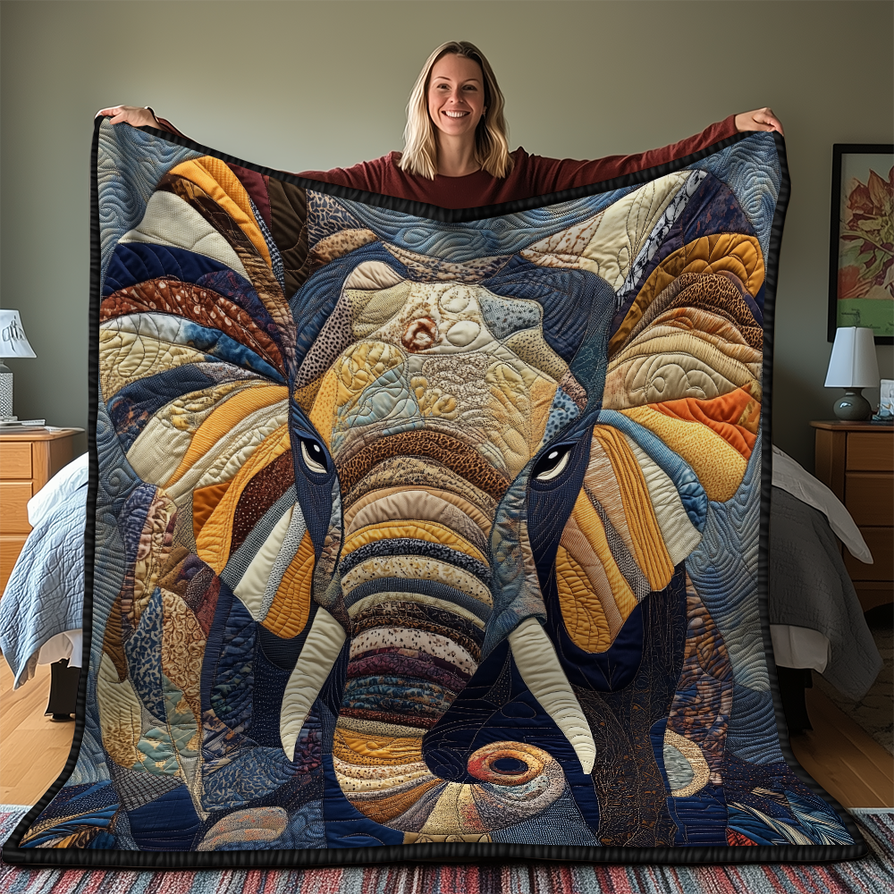 Commanding Elephant Quilted Blanket GFTONL2237