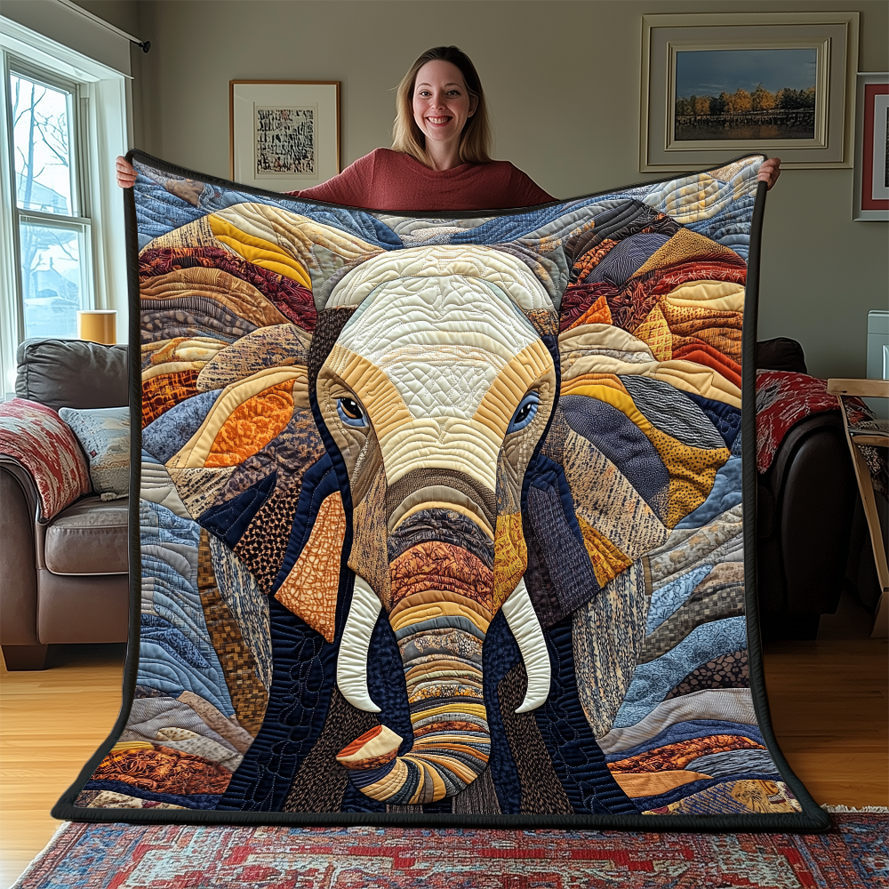 Commanding Elephant Quilted Blanket GFTONL2246