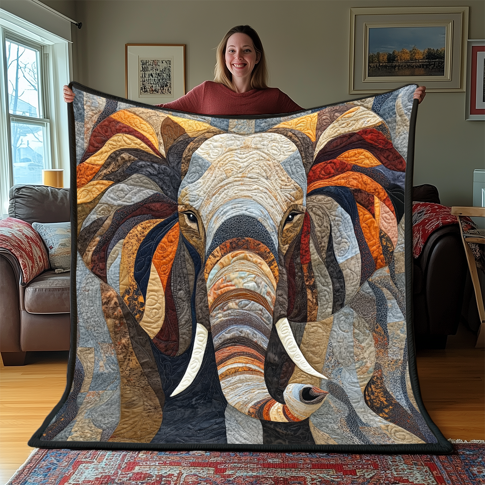 Commanding Elephant Quilted Blanket GFTONL2247