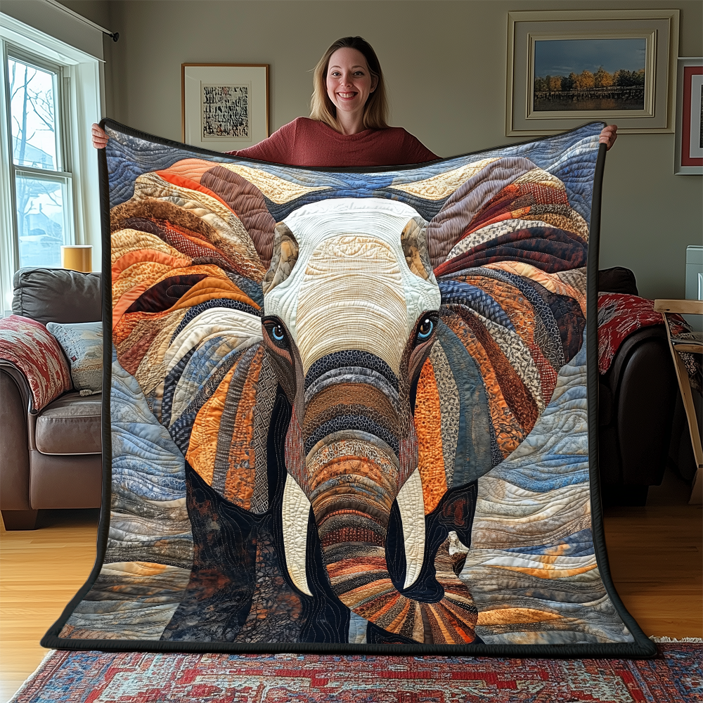 Commanding Elephant Quilted Blanket GFTONL2248