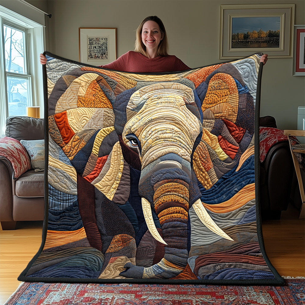 Commanding Elephant Quilted Blanket GFTONL2250