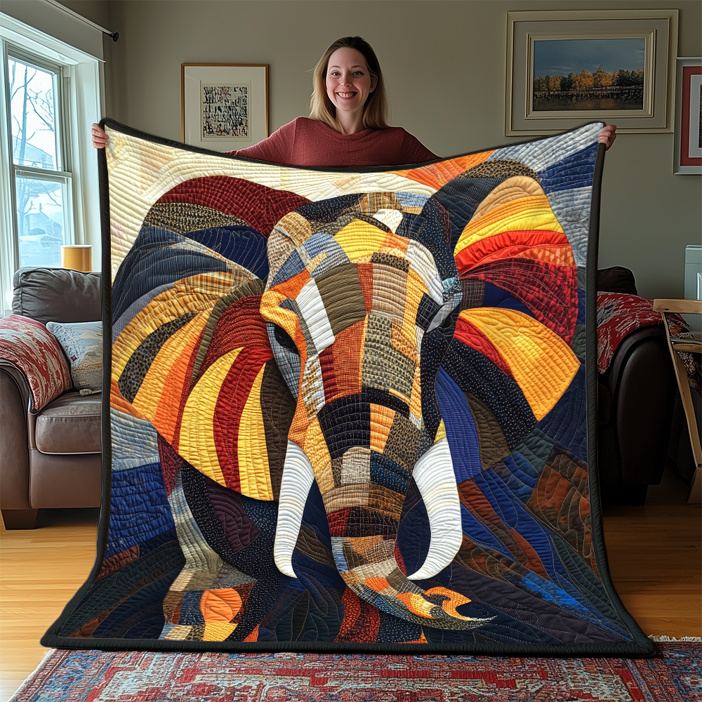 Commanding Elephant Quilted Blanket GFTONL2251